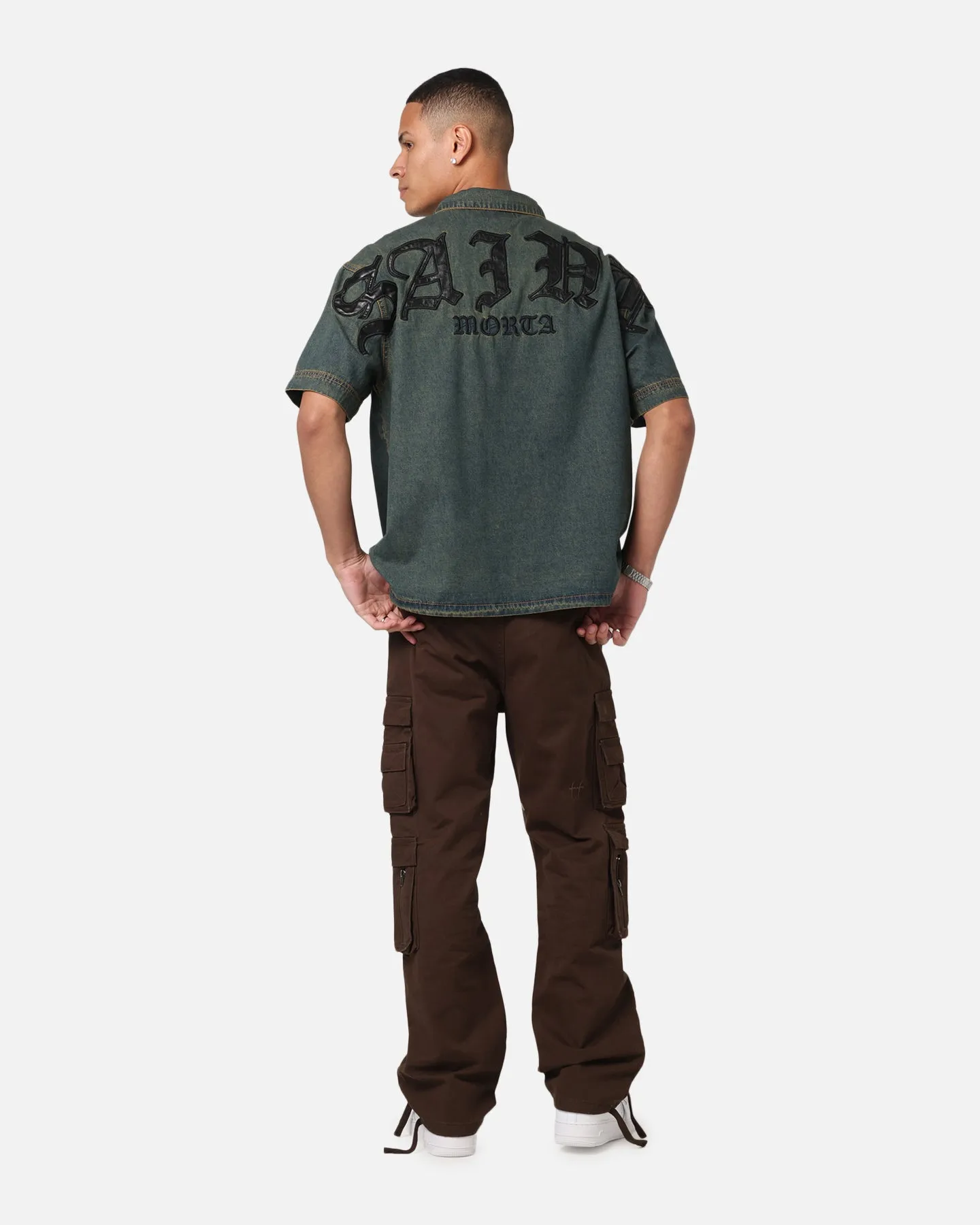 Saint Morta Gothic Noir Button Up Shirt Light Blue sold by Culture Kings product image thumbnail 3