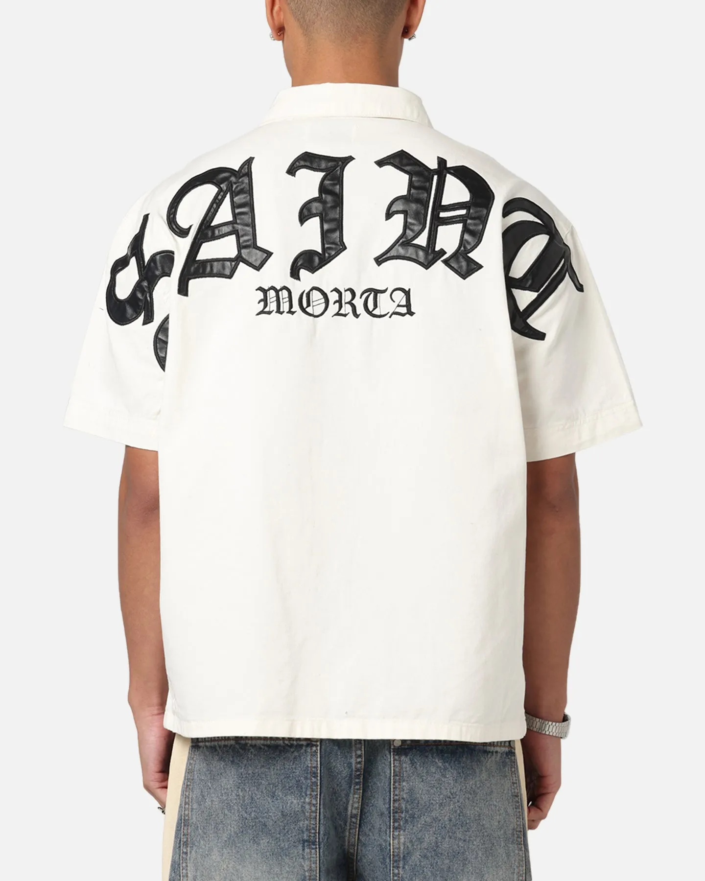 Saint Morta Gothic Noir Button Up Shirt White/Black sold by Culture Kings