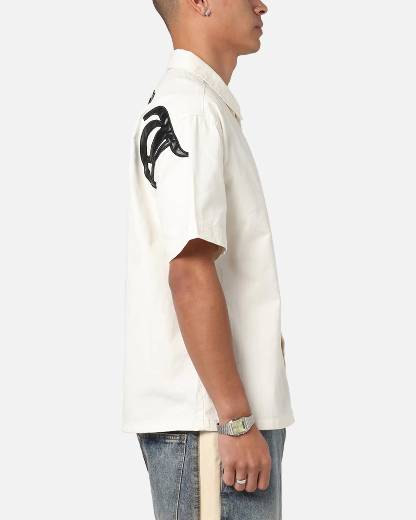 Saint Morta Gothic Noir Button Up Shirt White/Black sold by Culture Kings product image thumbnail 5