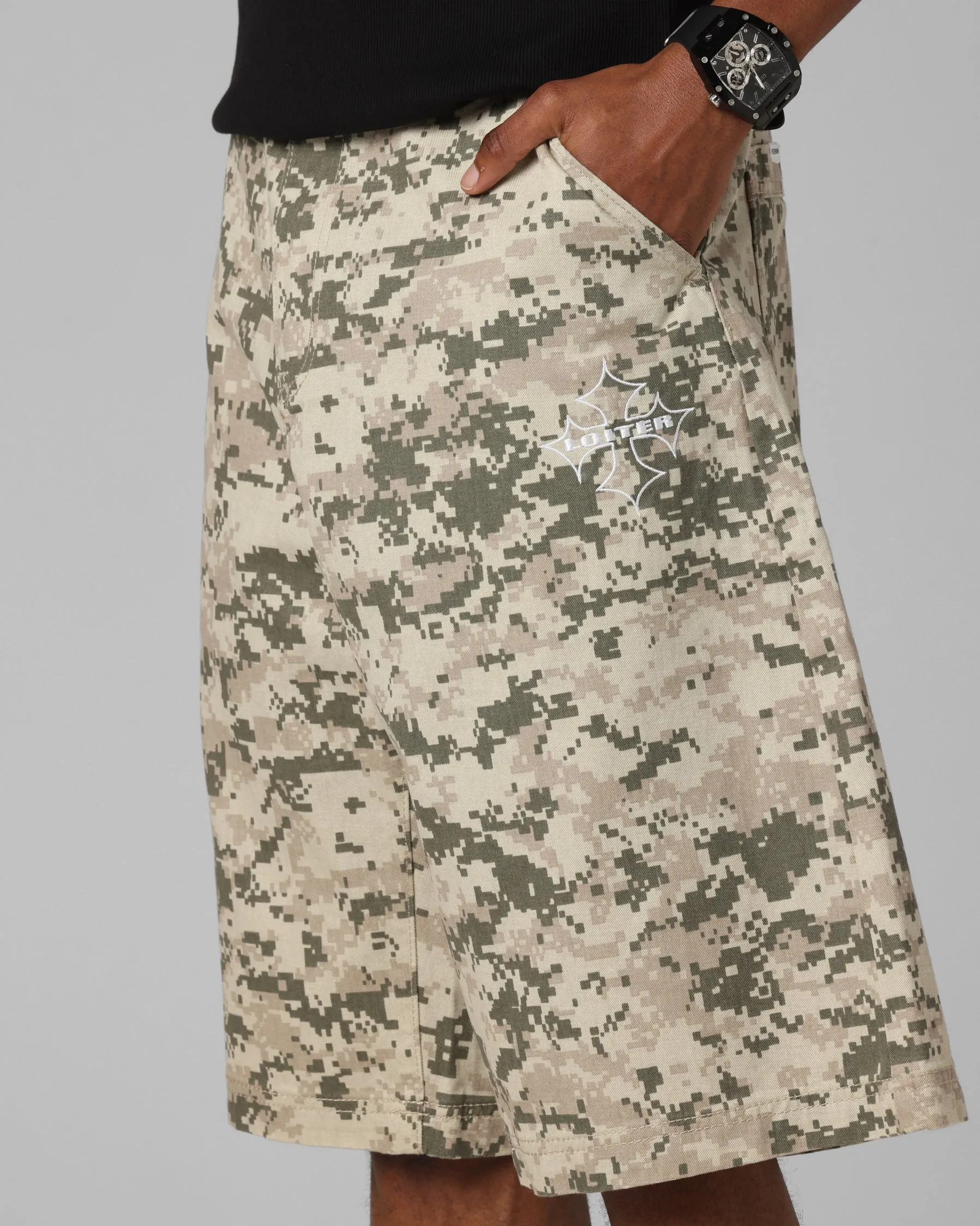 Loiter F-16 Denim Jorts Digi Camo sold by Culture Kings product image thumbnail 3