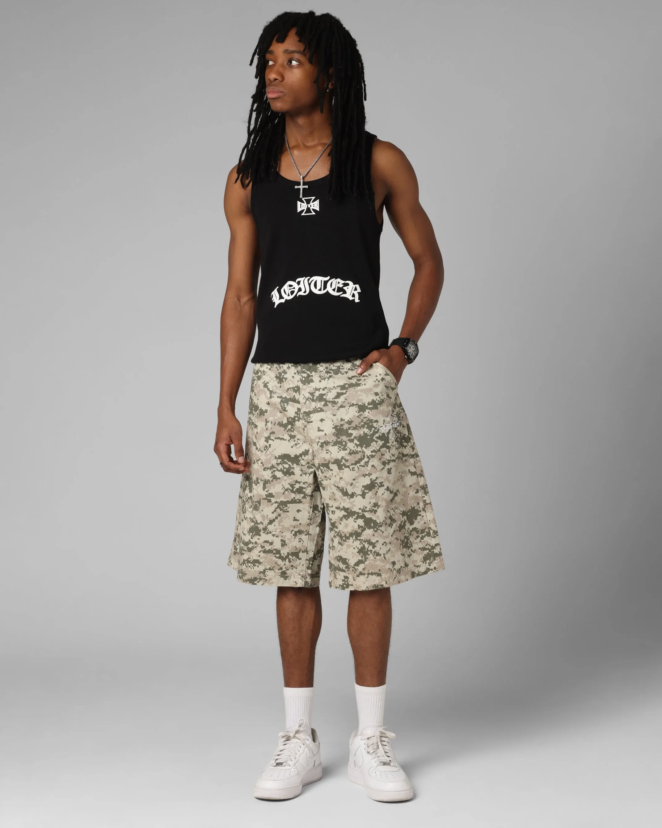 Loiter F-16 Denim Jorts Digi Camo sold by Culture Kings product image thumbnail 2