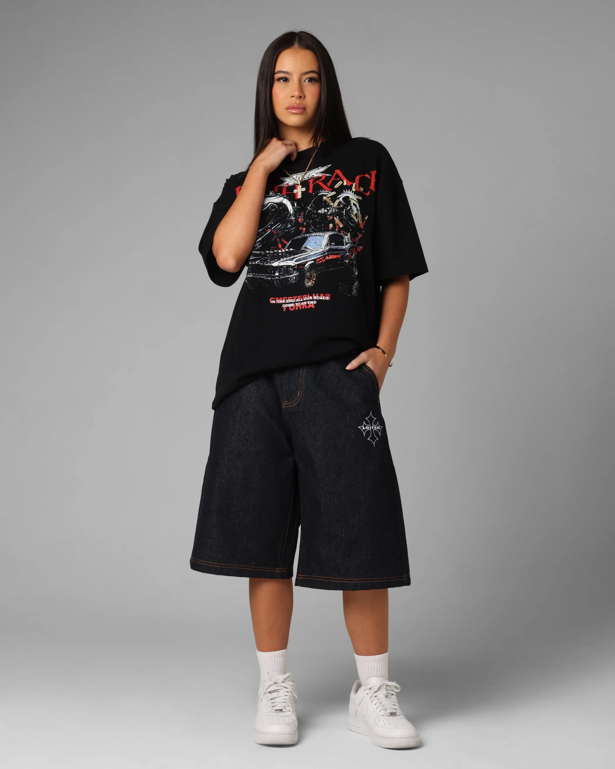 Loiter F-16 Denim Jorts Indigo sold by Culture Kings product image thumbnail 2