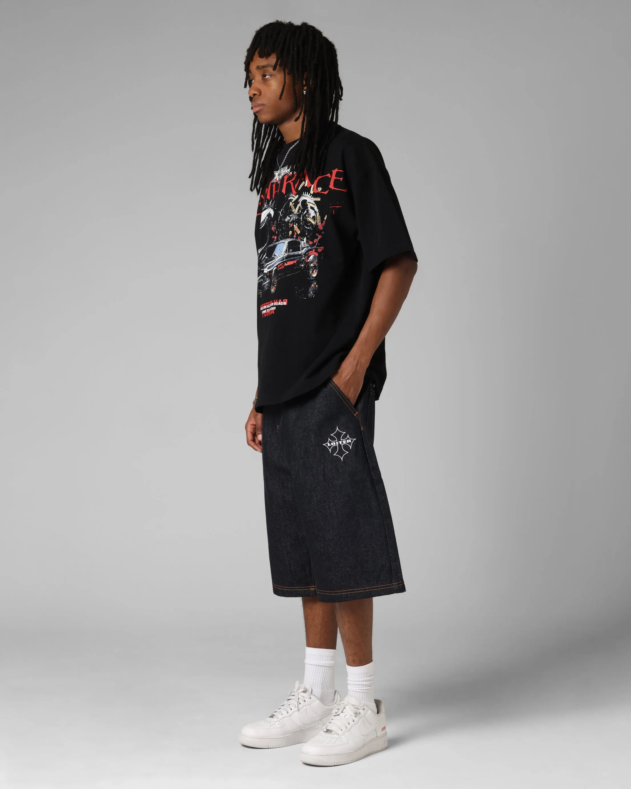 Loiter F-16 Denim Jorts Indigo sold by Culture Kings product image thumbnail 2