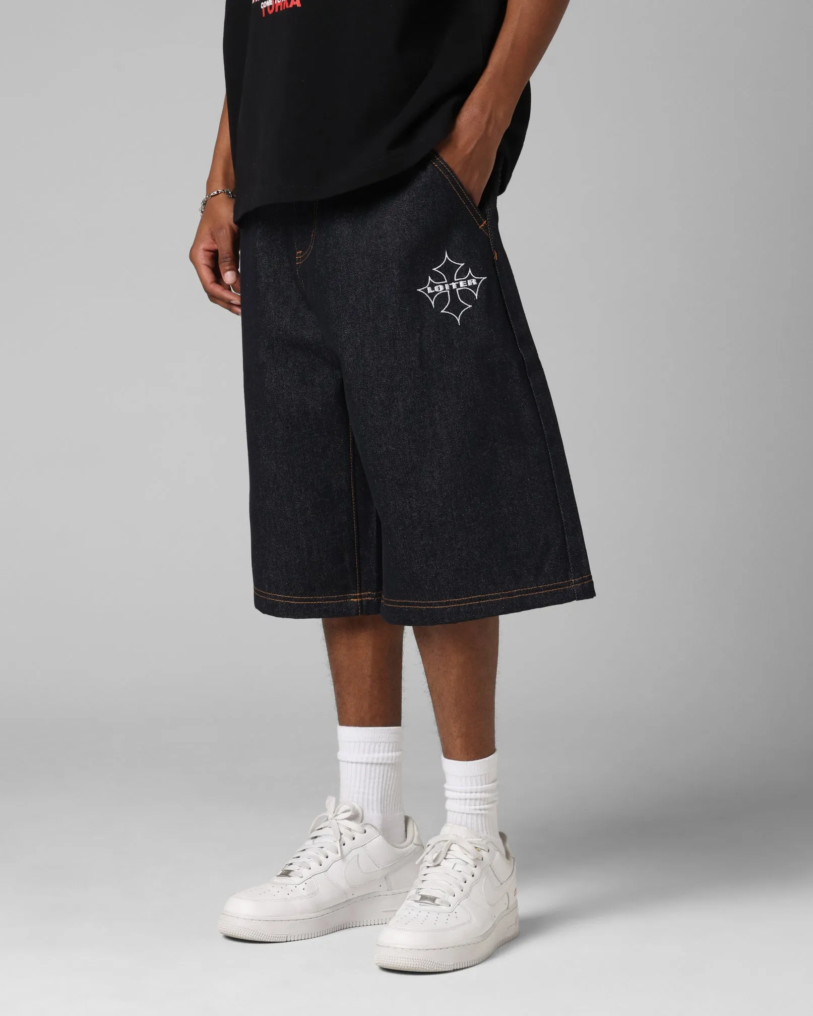 Loiter F-16 Denim Jorts Indigo sold by Culture Kings product image thumbnail 5