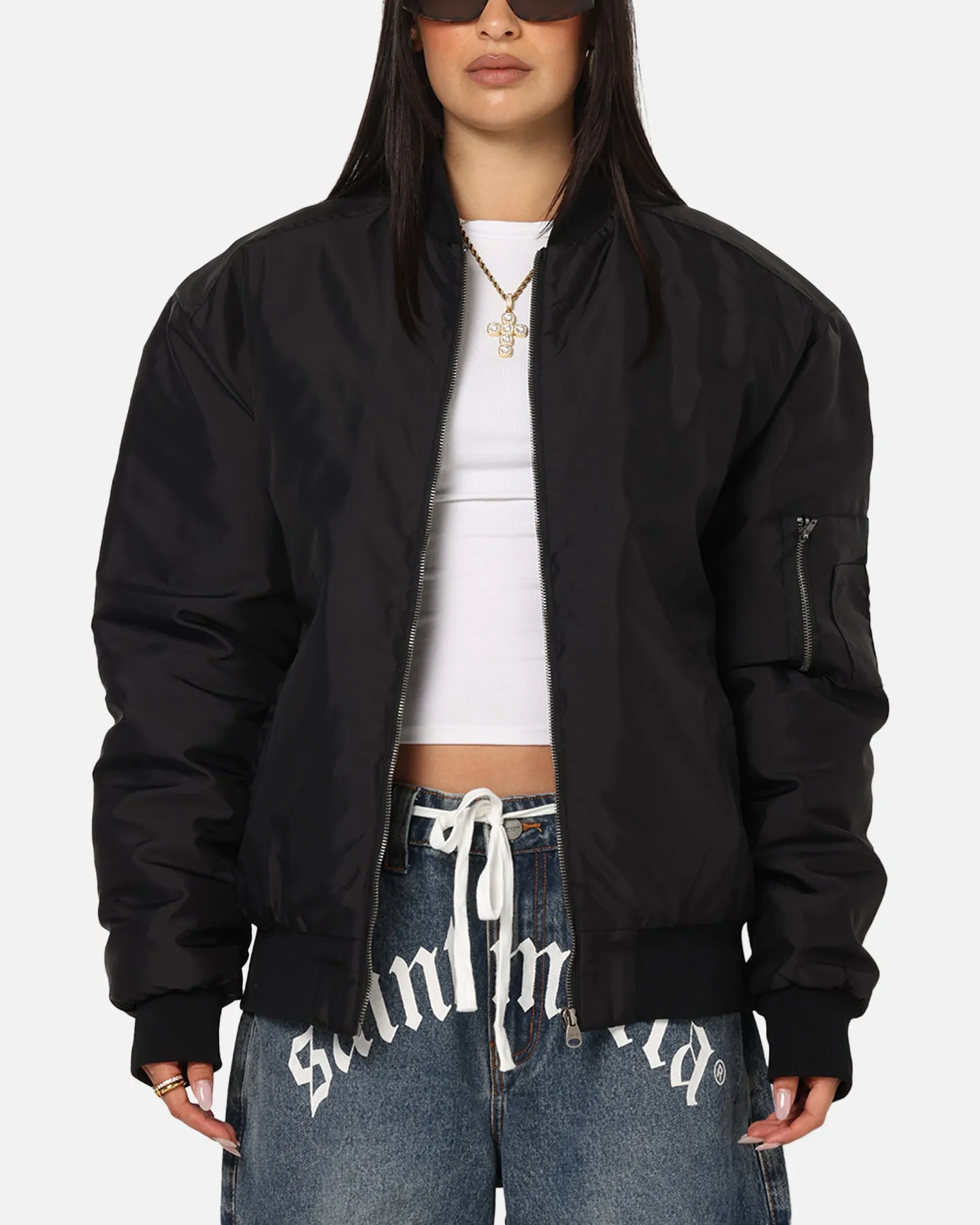 Saint Morta Gothic Noir Bomber Jacket Black sold by Culture Kings product image thumbnail 2