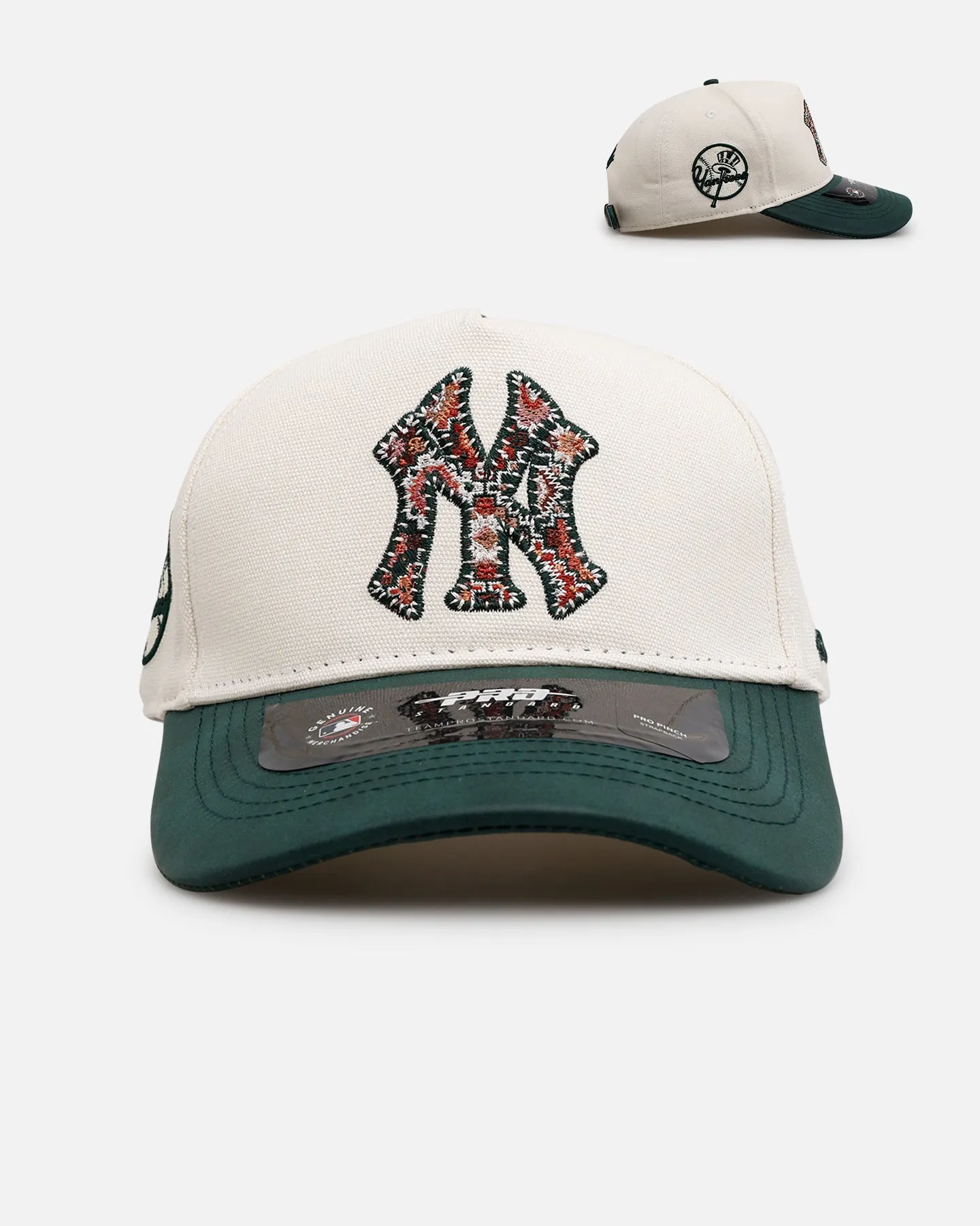 Pro Standard New York Yankees 'Tapestry 2.0' Pinch Front Strapback Dark Green sold by Culture Kings