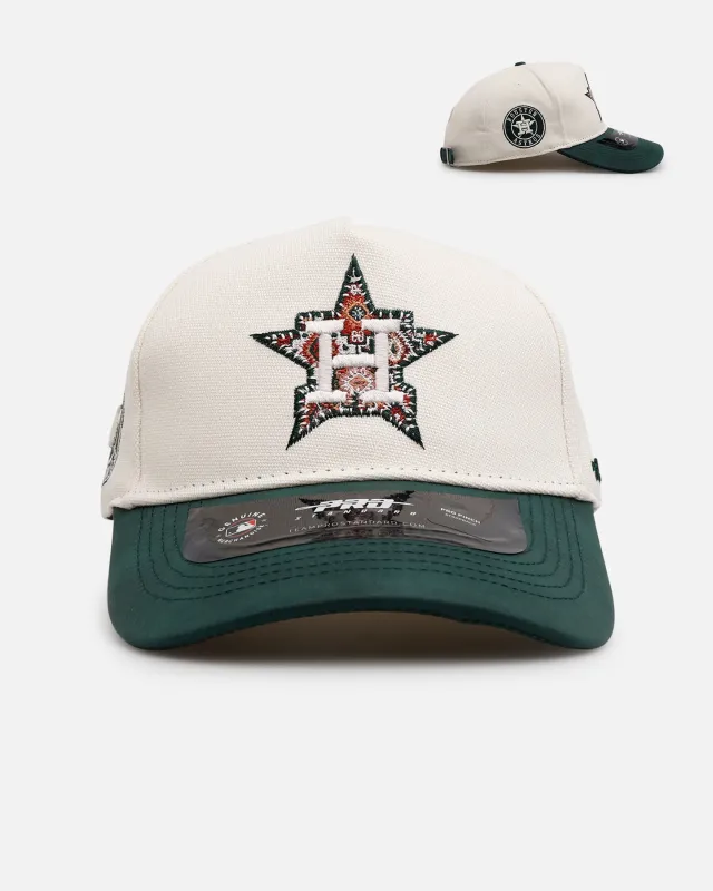 Pro Standard Houston Astros 'Tapestry 2.0' Pinch Front Strapback Dark Green sold by Culture Kings