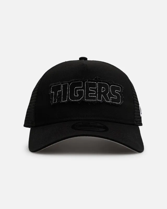 New Era Detroit Tigers 'Distressed' 9FORTY A-Frame Trucker Snapback Black/White sold by Culture Kings