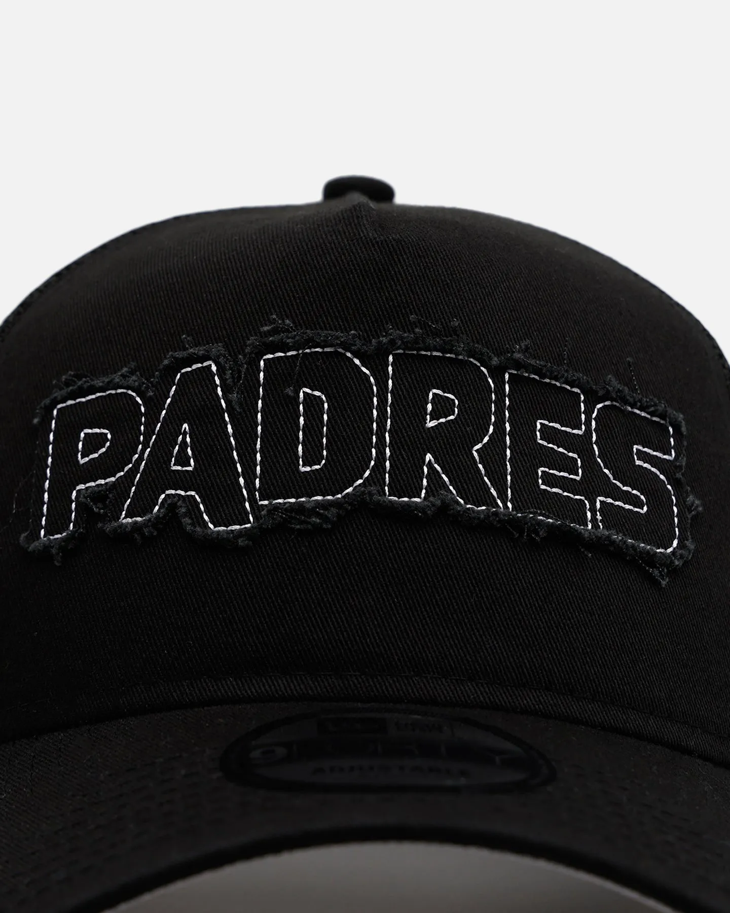 New Era San Diego Padres 'Distressed' 9FORTY A-Frame Trucker Snapback Black/White sold by Culture Kings product image thumbnail 5