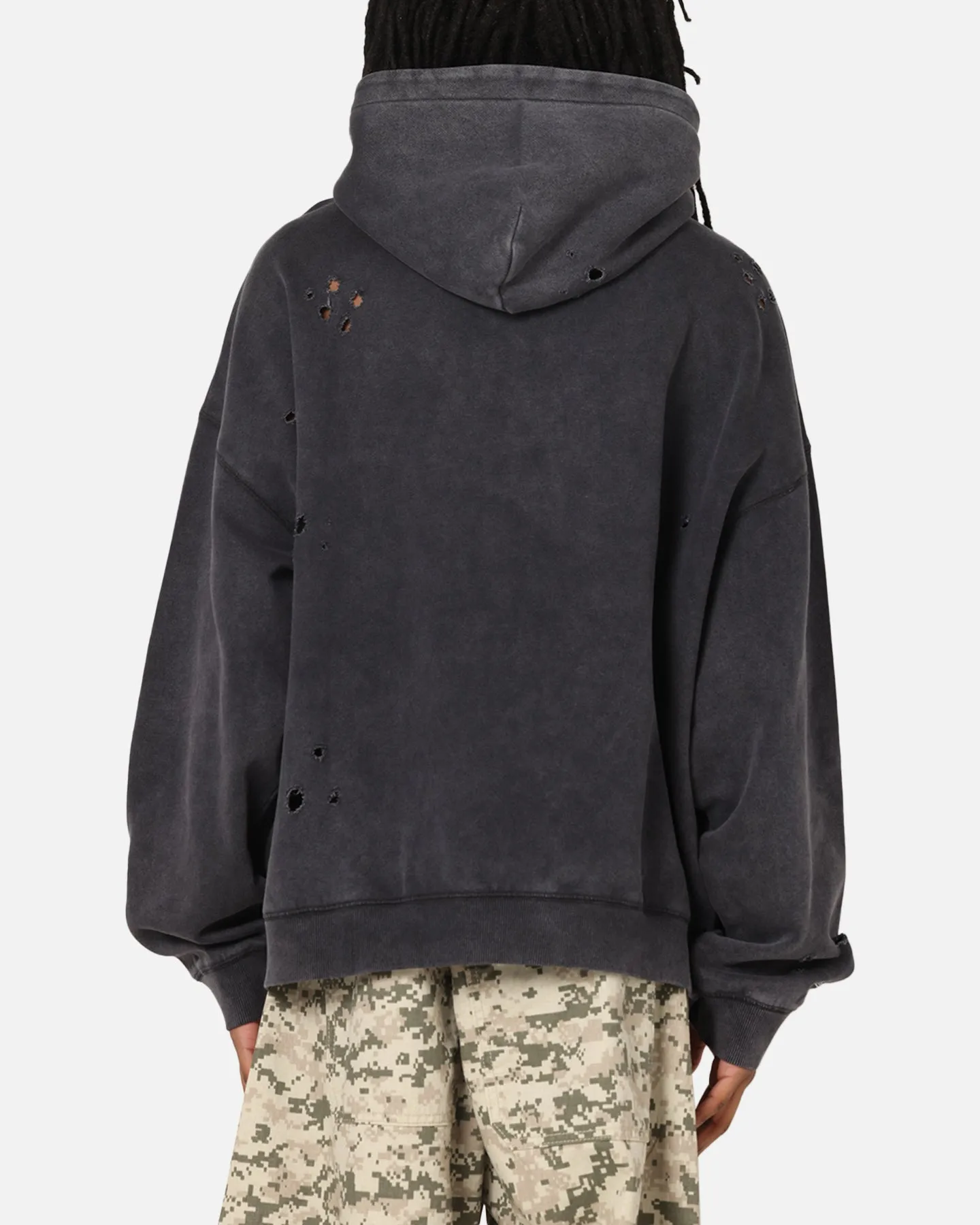 Mitchell & Ness Las Vegas Raiders Distressed Rhinestone Logo Hoodie Faded Black sold by Culture Kings product image thumbnail 3