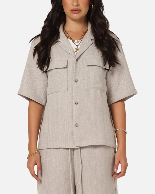 XXIII Textured Button Up Shirt Stone sold by Culture Kings