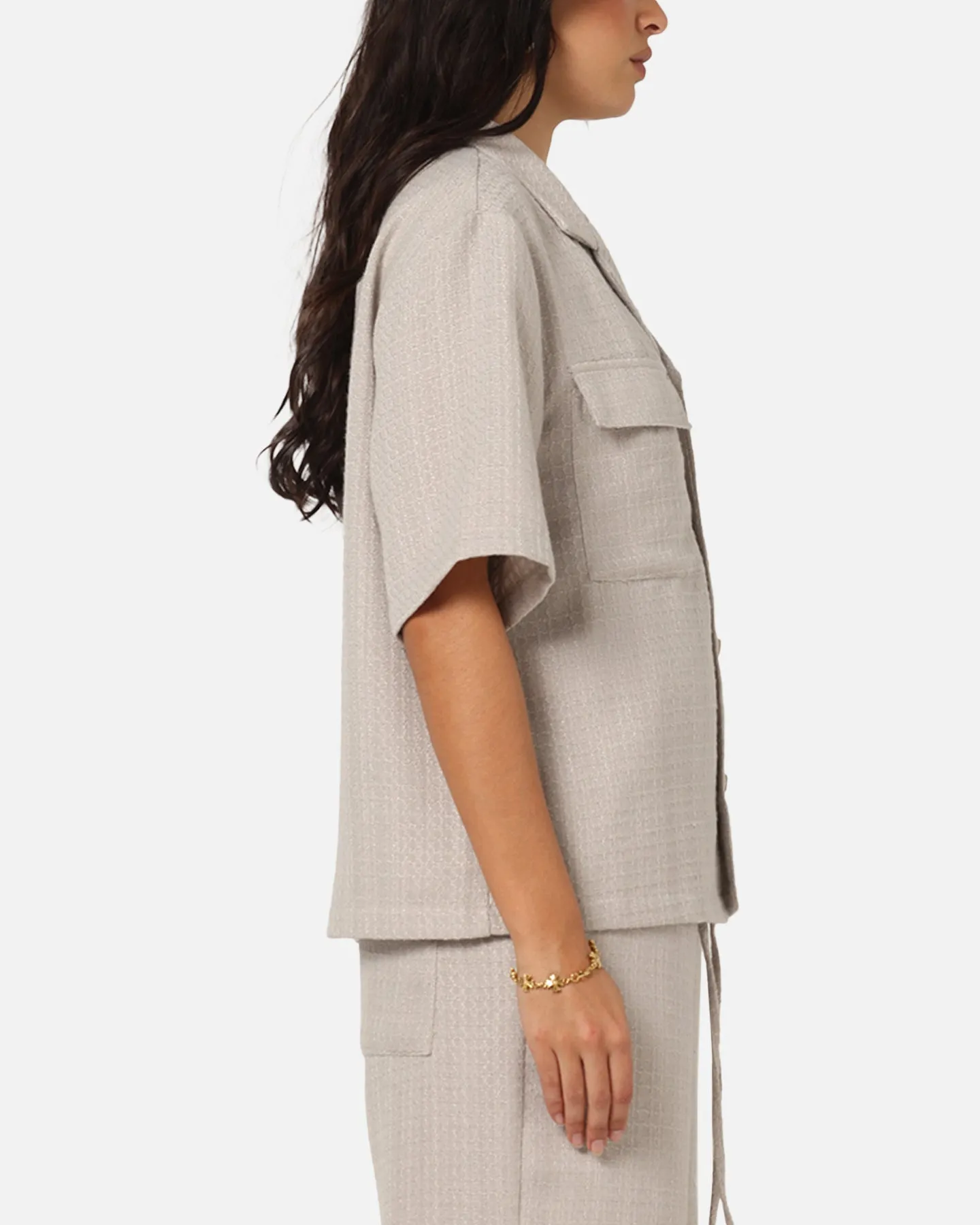 XXIII Textured Button Up Shirt Stone sold by Culture Kings product image thumbnail 4