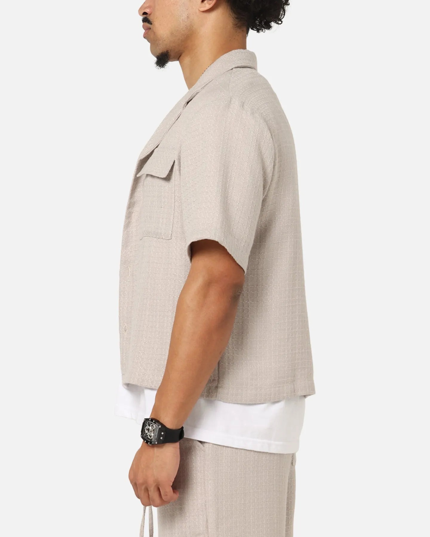 XXIII Textured Button Up Shirt Stone sold by Culture Kings product image thumbnail 5
