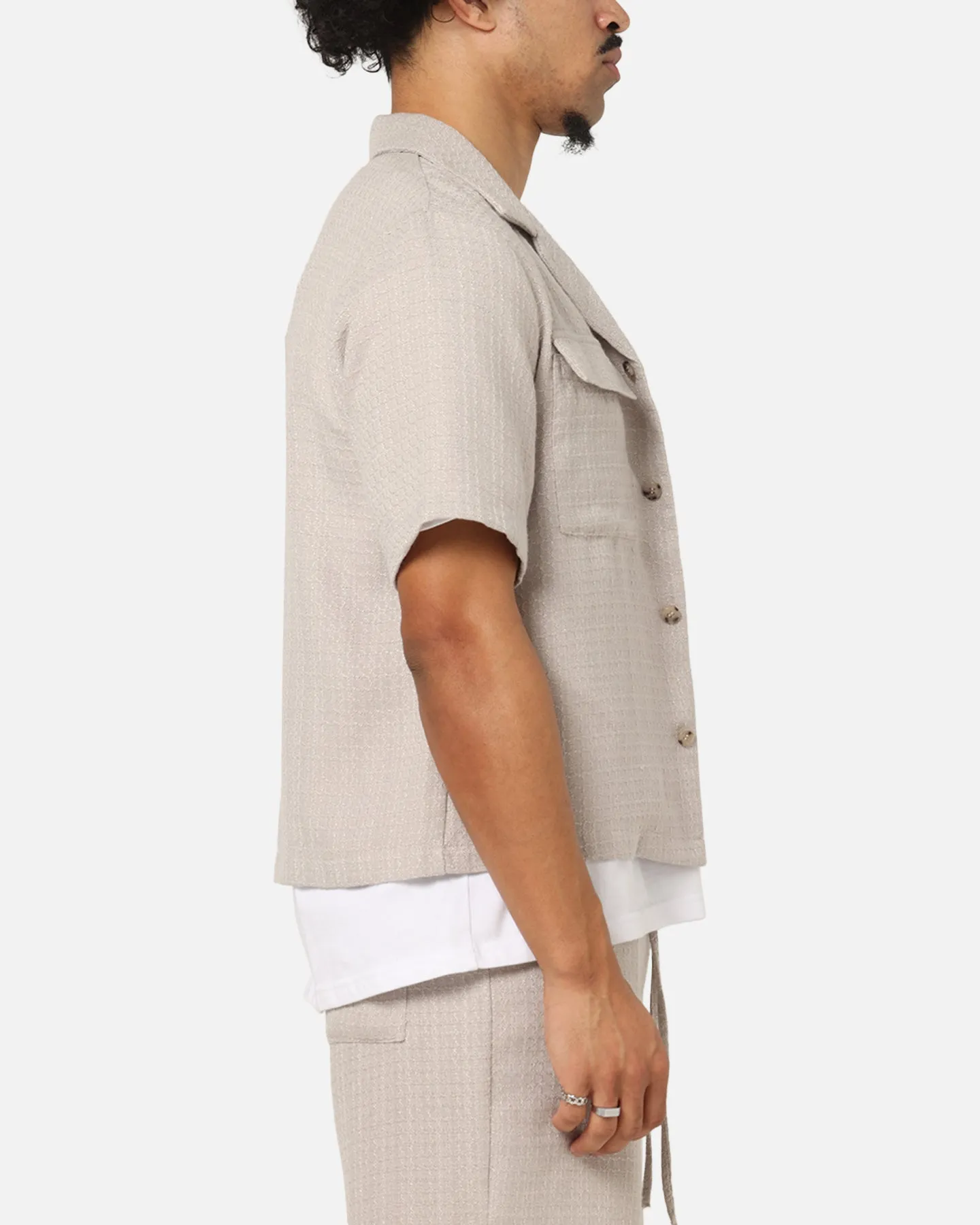 XXIII Textured Button Up Shirt Stone sold by Culture Kings product image thumbnail 4