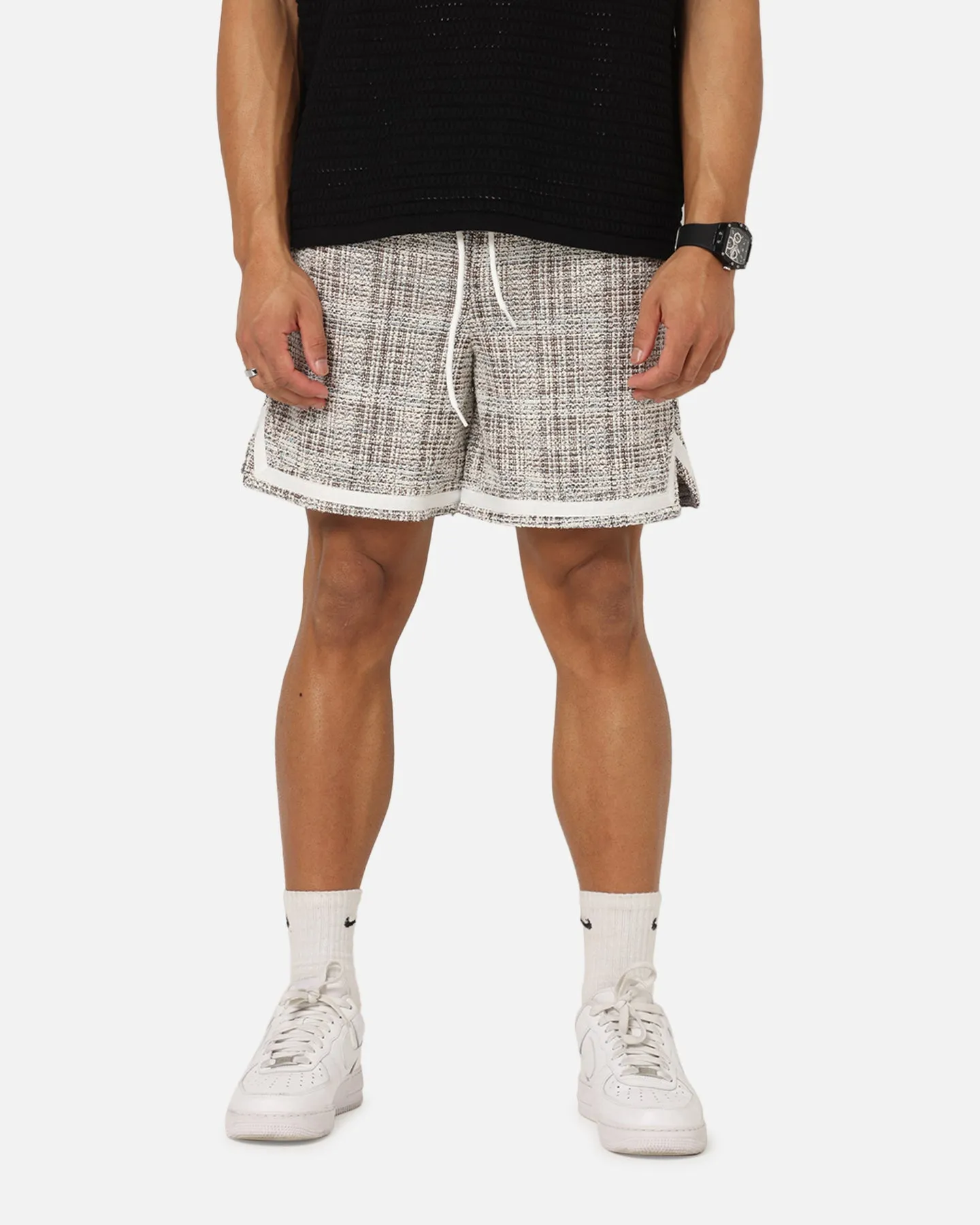 XXIII Textured Ball Shorts Brown/Cream sold by Culture Kings