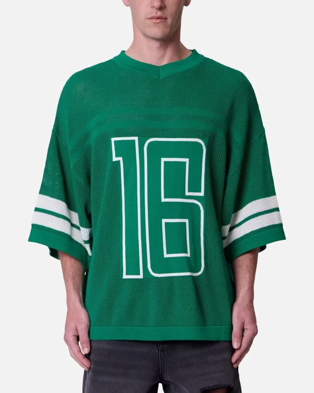 MNML Open Knit Varsity Jersey Kelly Green sold by Culture Kings