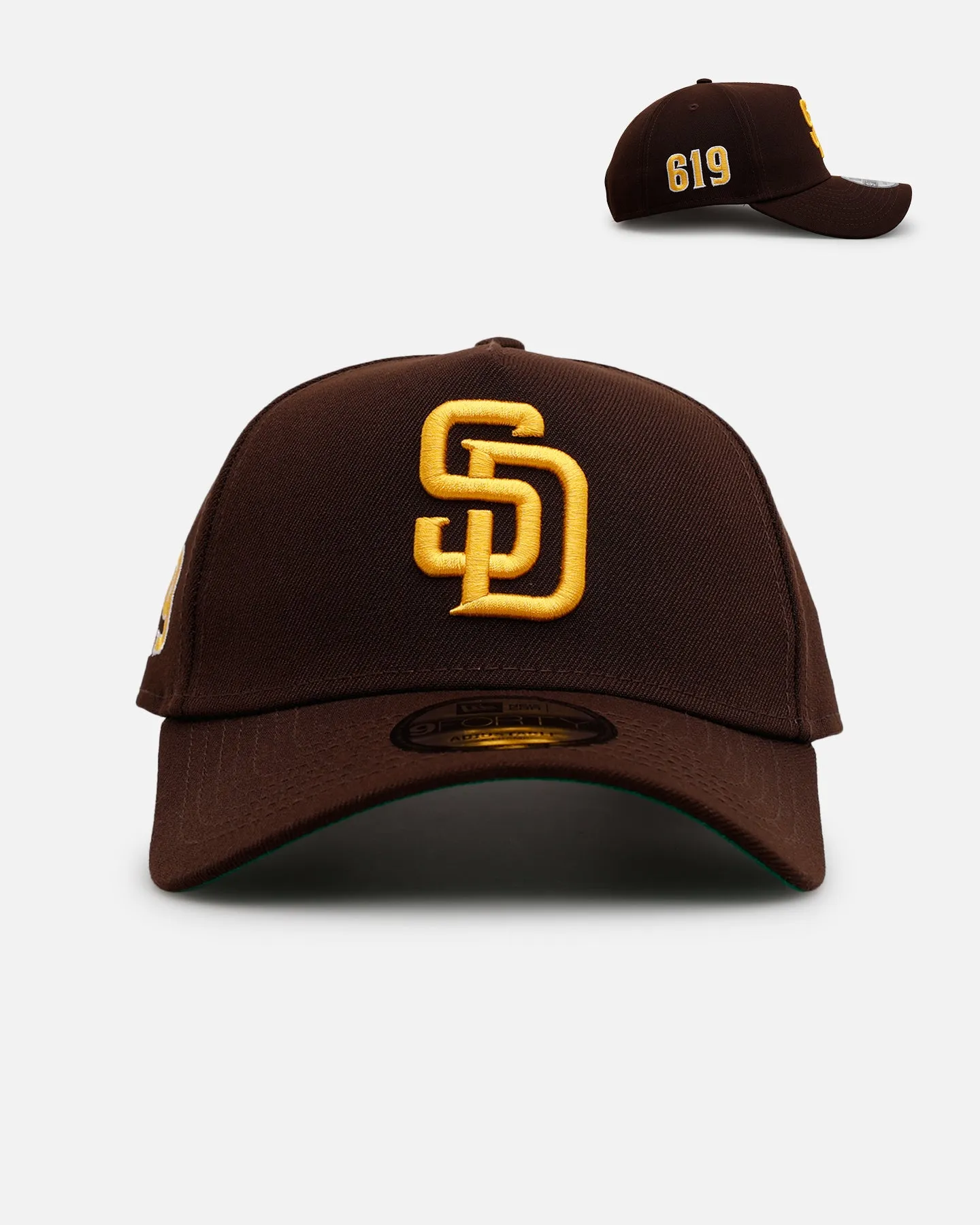 New Era San Diego Padres 'Area Codes' 9FORTY A-Frame Snapback Brown sold by Culture Kings