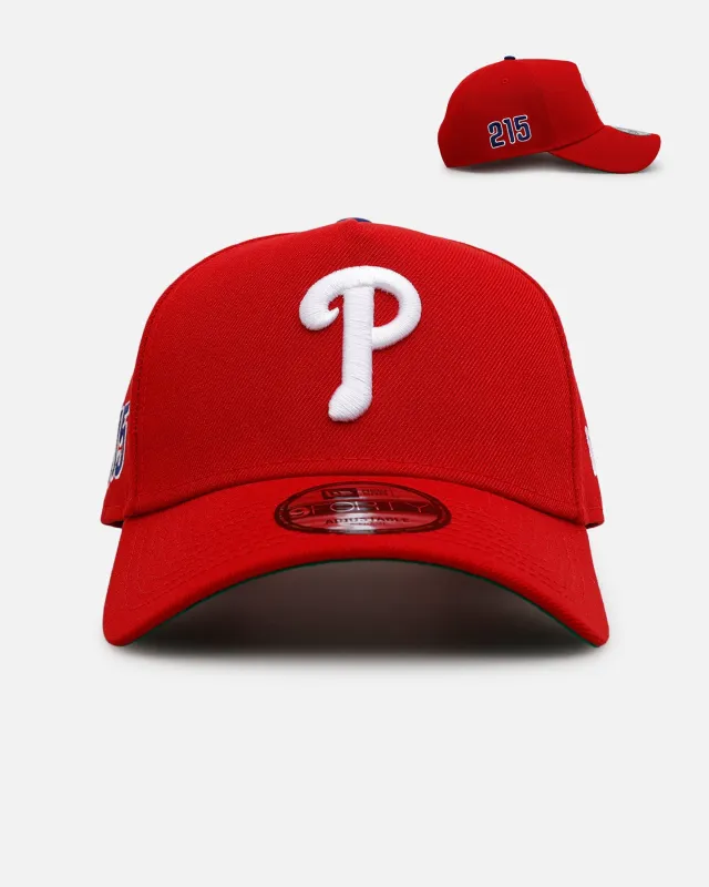 New Era Philadelphia Phillies 'Area Codes' 9FORTY A-Frame Snapback Red sold by Culture Kings