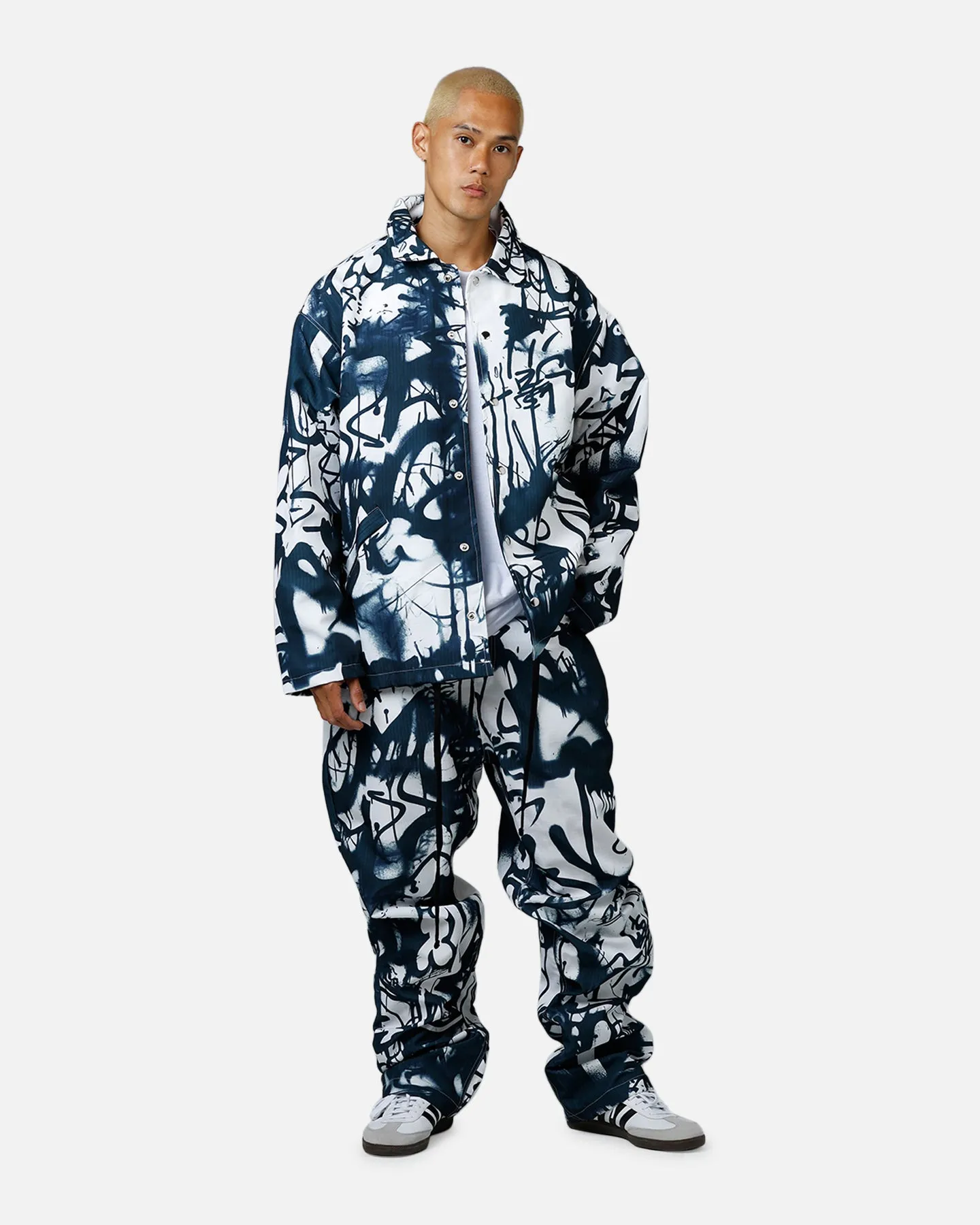 MNML Graffiti Coach Jacket Black/White sold by Culture Kings product image thumbnail 3