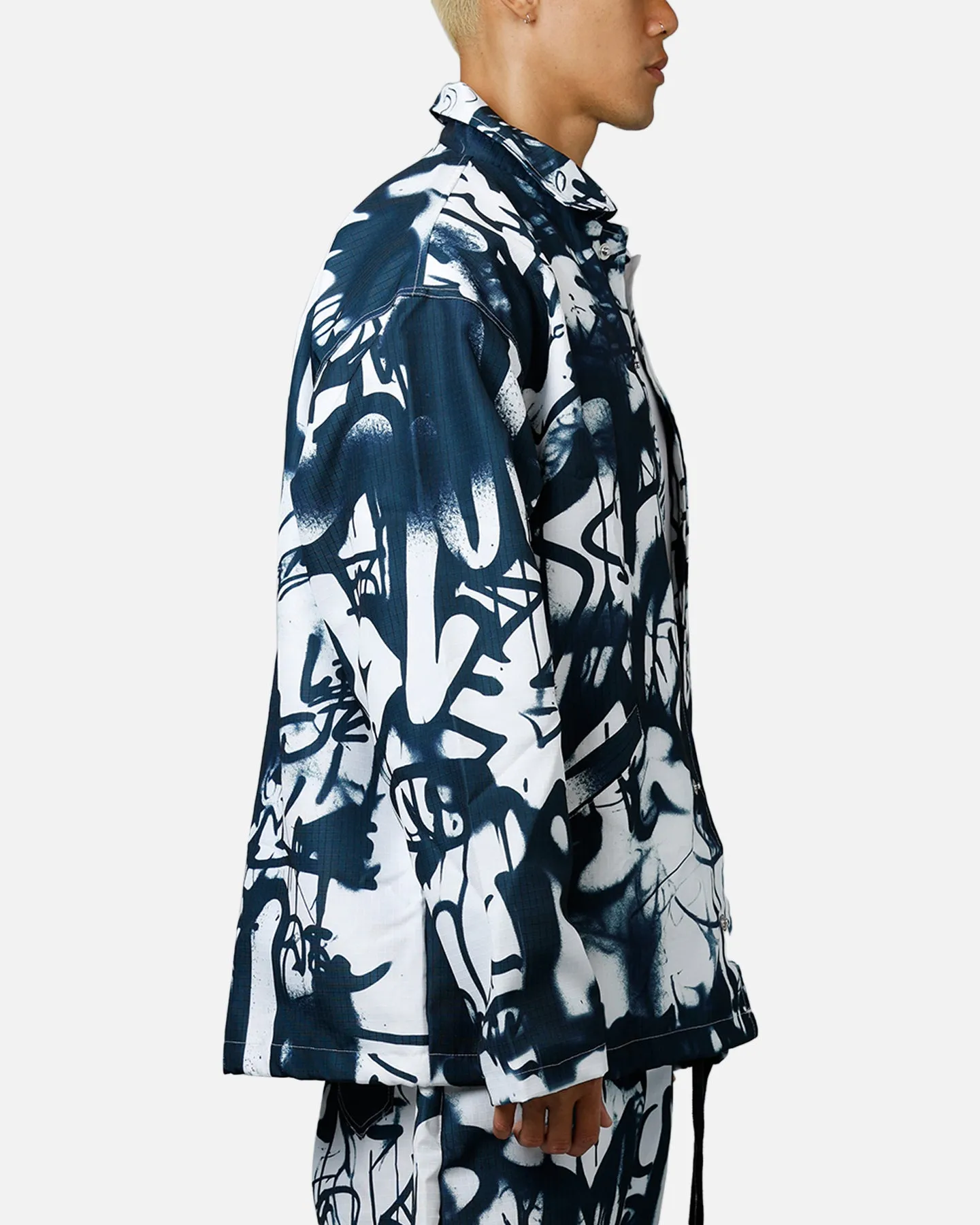 MNML Graffiti Coach Jacket Black/White sold by Culture Kings product image thumbnail 4