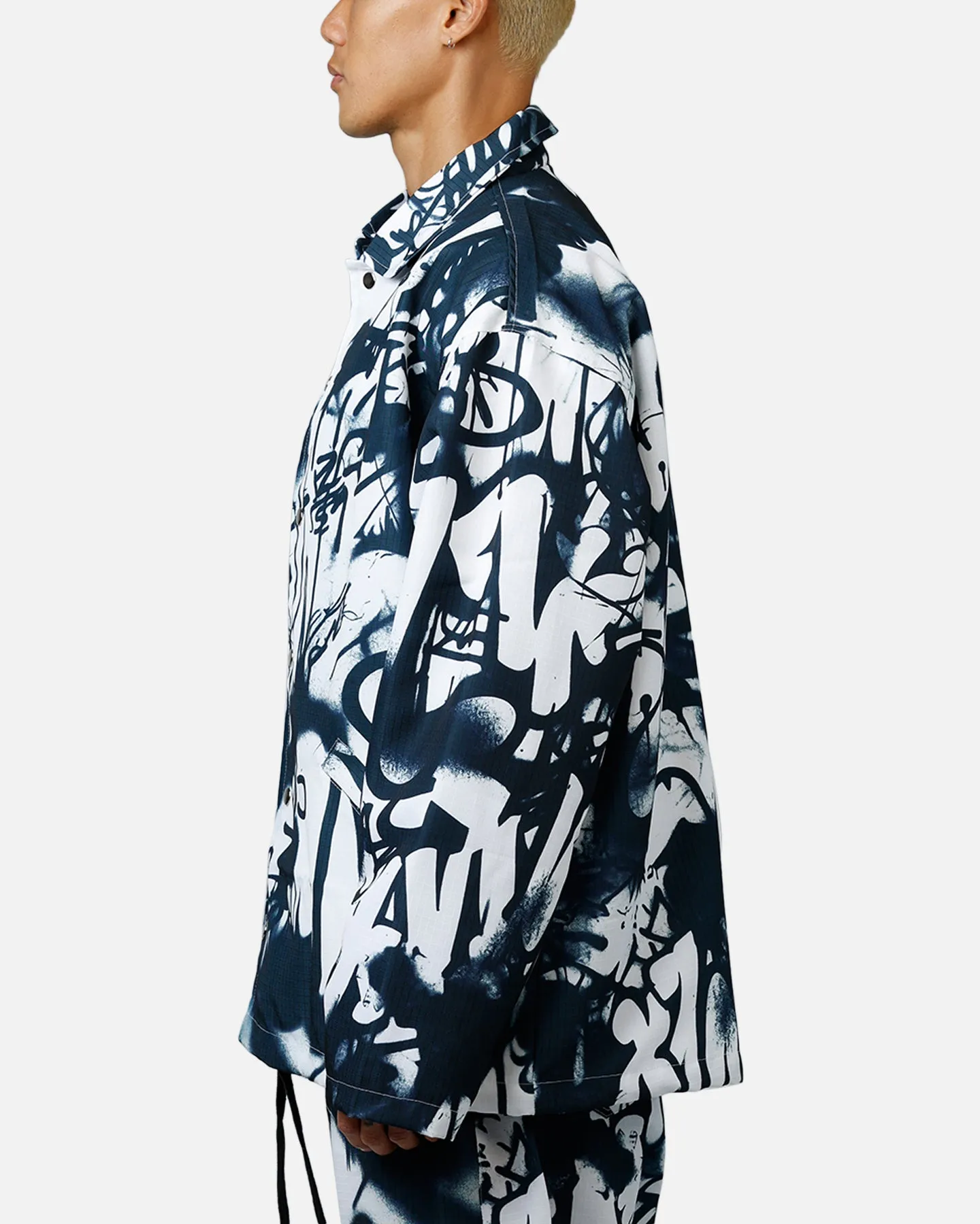 MNML Graffiti Coach Jacket Black/White sold by Culture Kings product image thumbnail 5