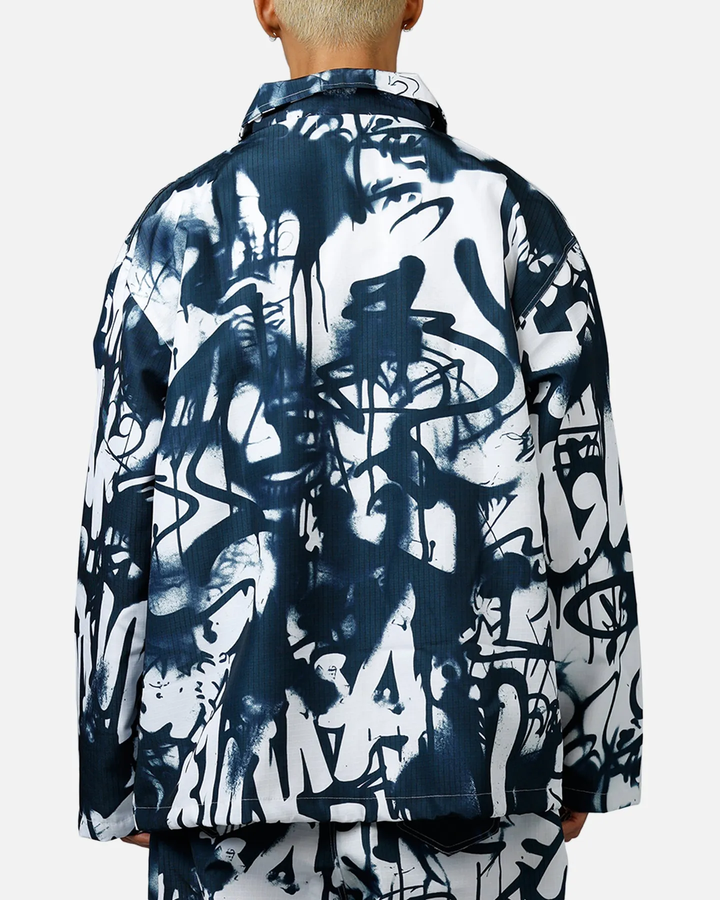 MNML Graffiti Coach Jacket Black/White sold by Culture Kings product image thumbnail 2