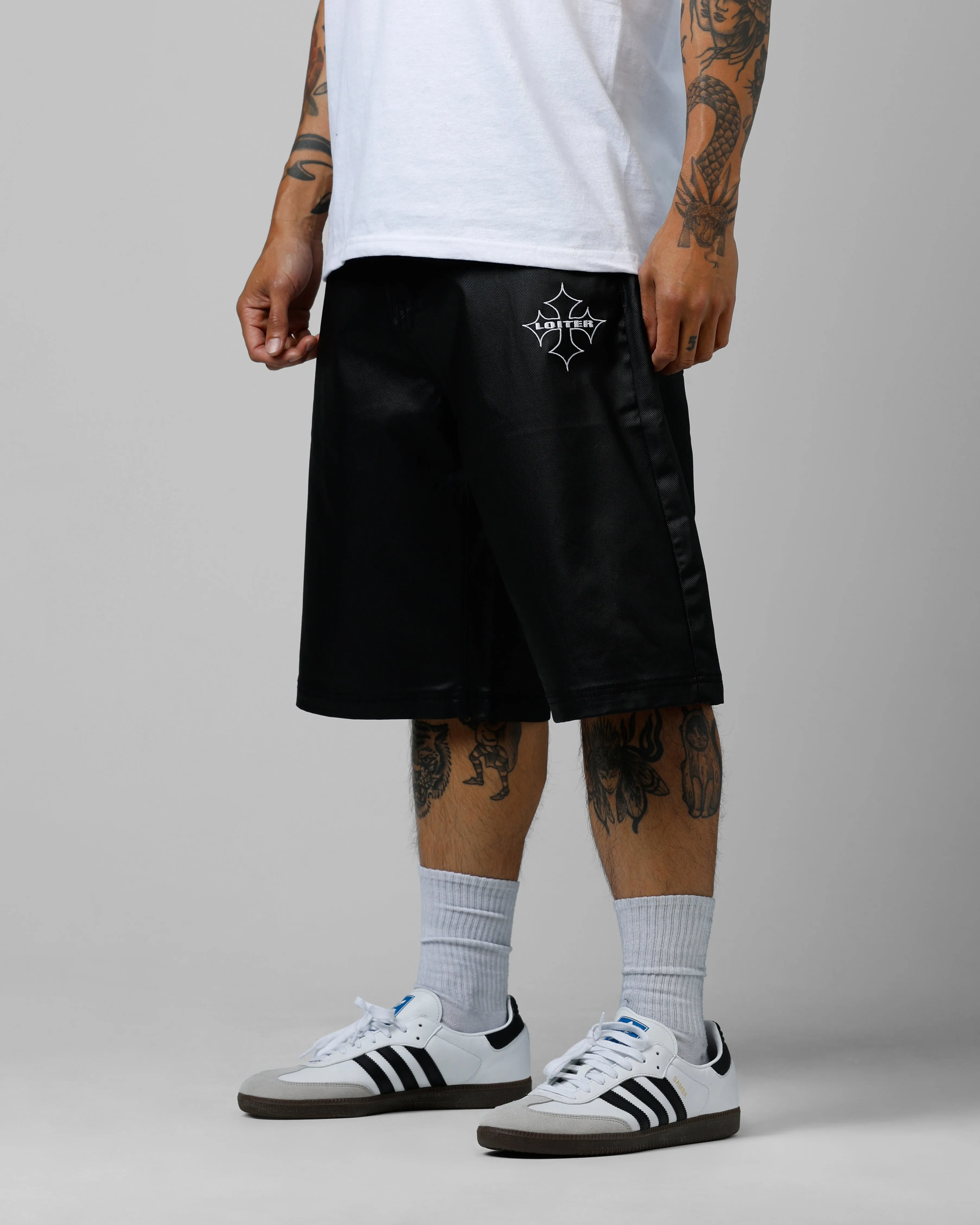 Loiter F-16 Denim Jorts Black sold by Culture Kings product image thumbnail 4