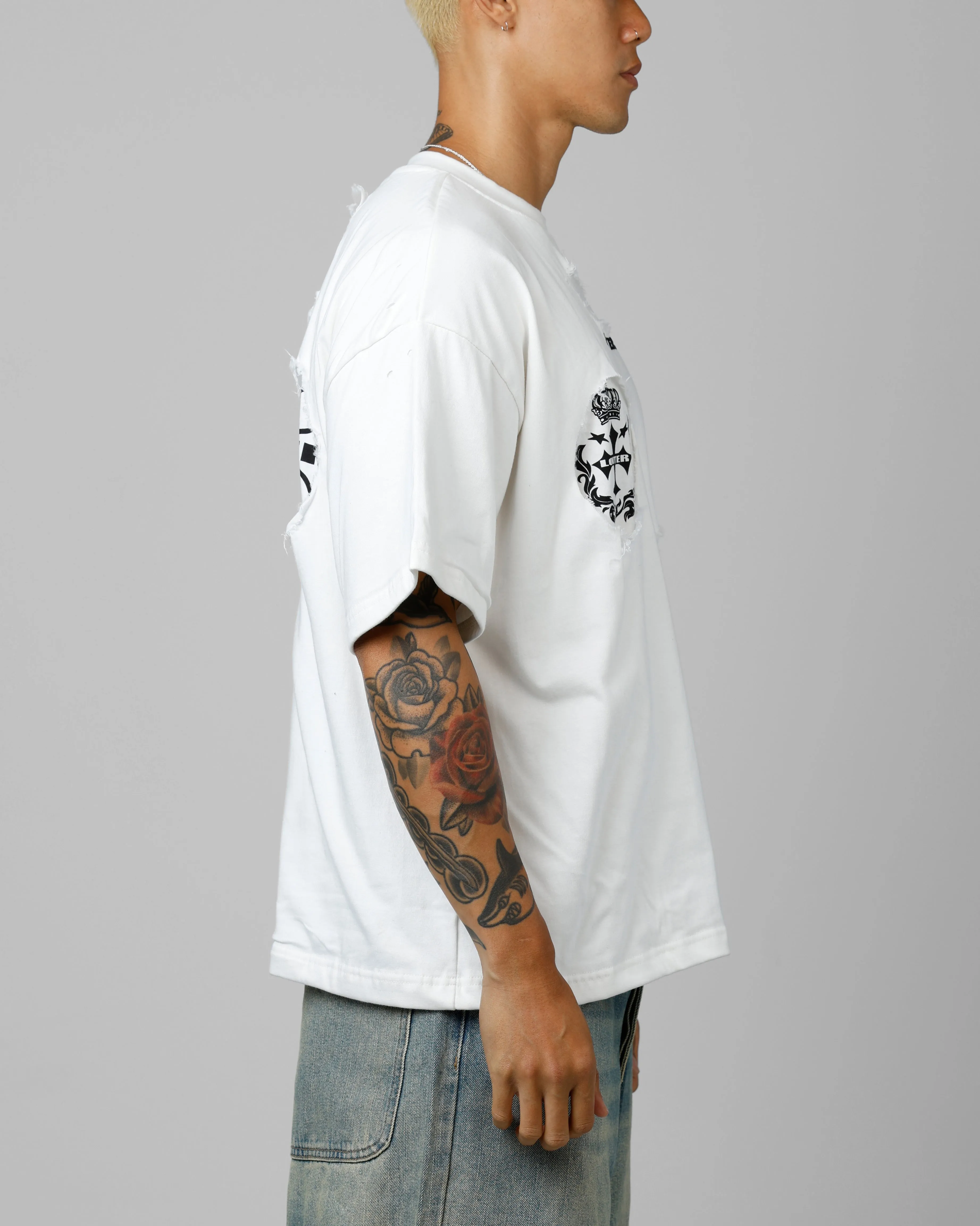 Loiter Destruction T-Shirt Off White sold by Culture Kings product image thumbnail 4