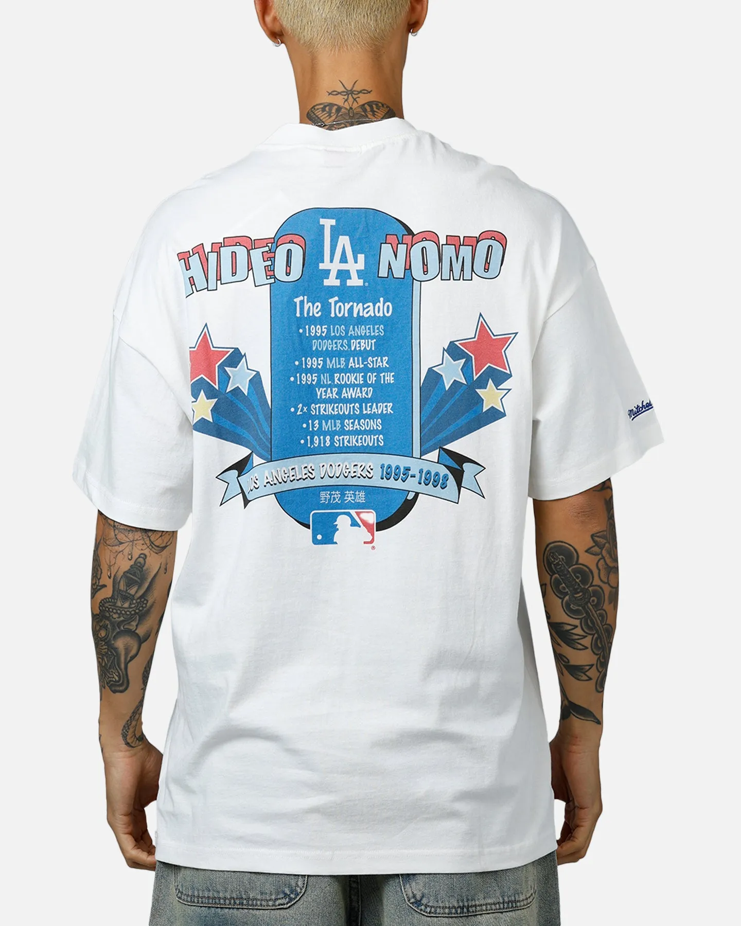 Mitchell & Ness Los Angeles Dodgers Hideo Nomo Tornado T-Shirt Vintage White sold by Culture Kings product image thumbnail 2