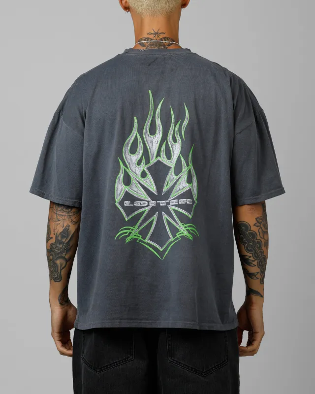 Loiter Iron Wrath T-Shirt Washed Charcoal sold by Culture Kings