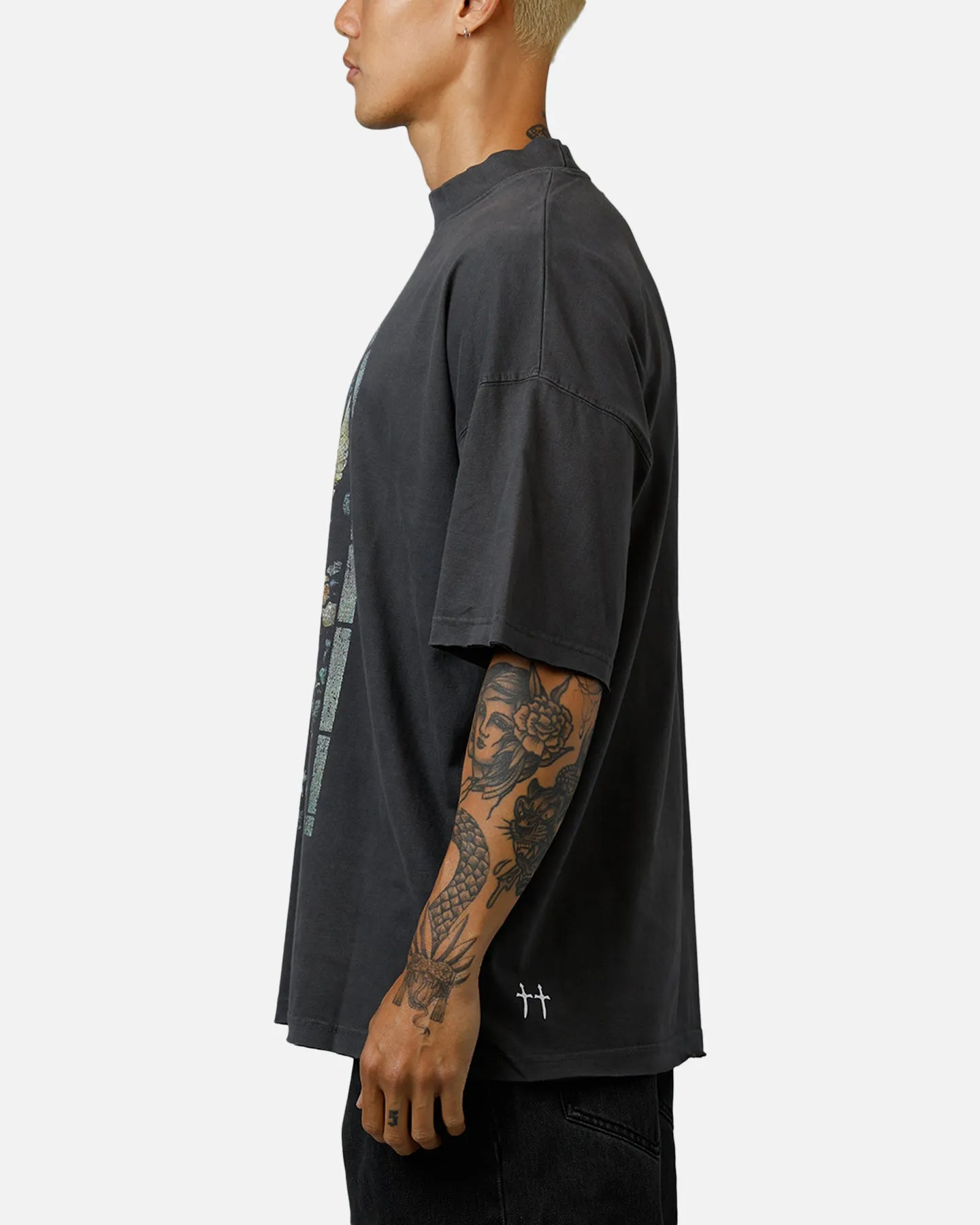 Saint Morta Kingdomcome Boxy T-Shirt Washed Charcoal sold by Culture Kings product image thumbnail 5