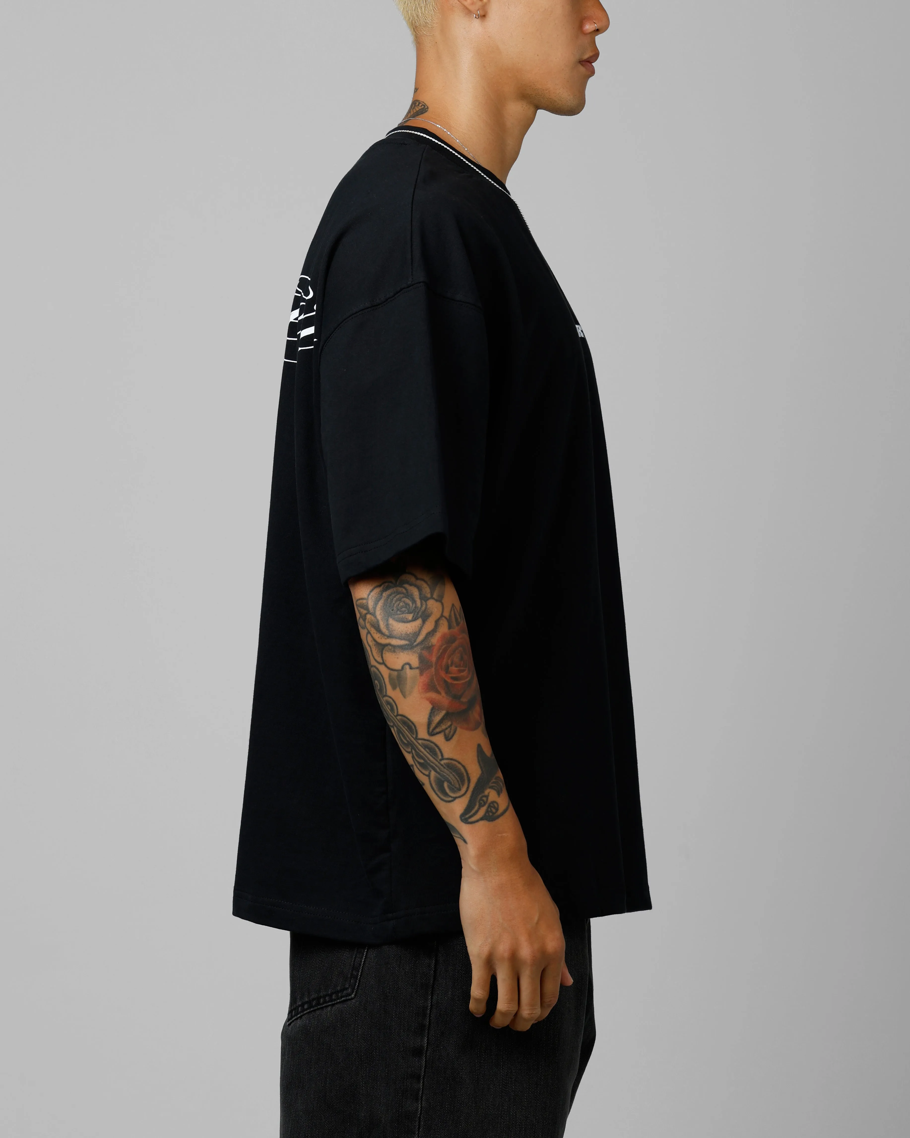Loiter Script Boxy T-Shirt Black sold by Culture Kings product image thumbnail 4