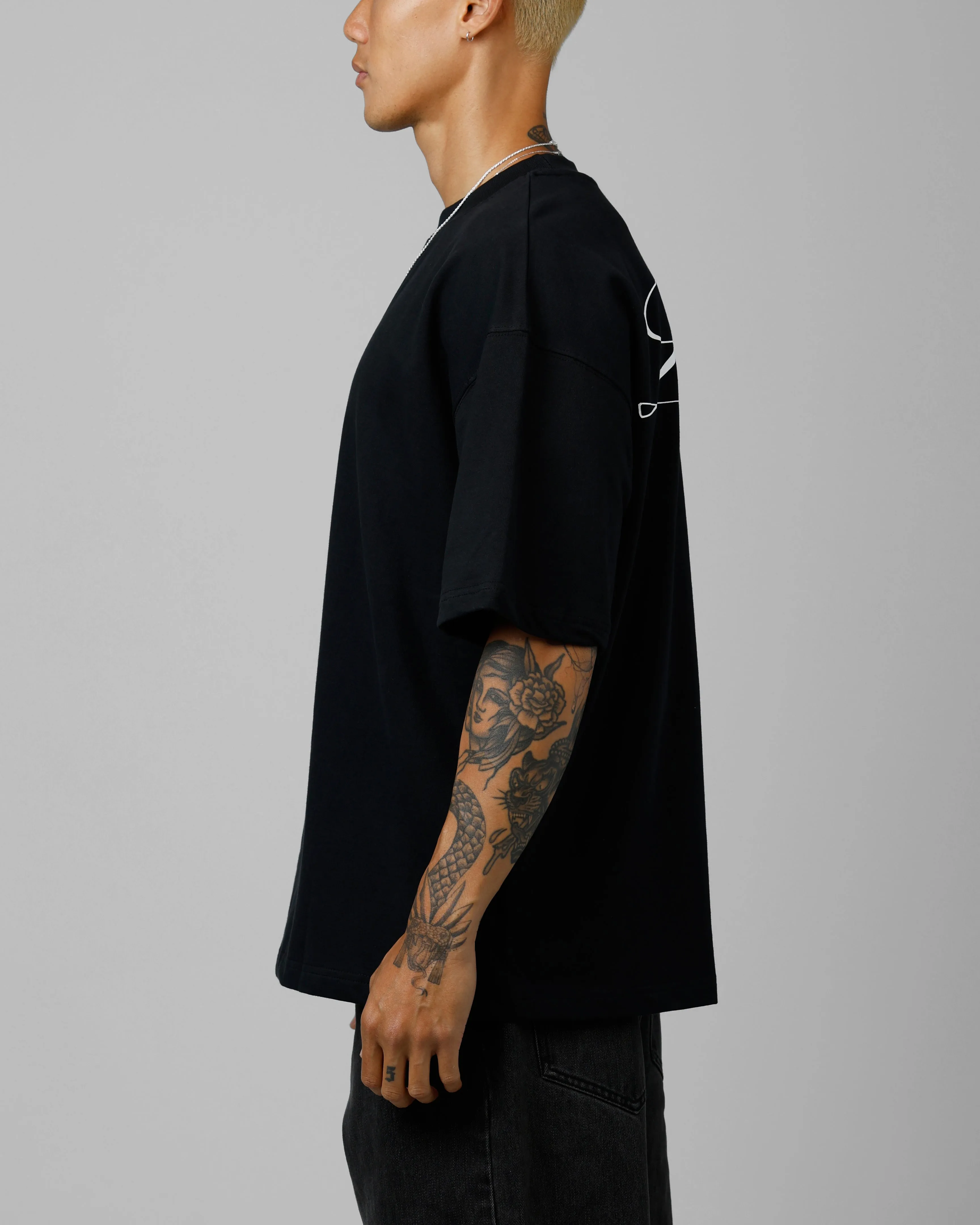 Loiter Script Boxy T-Shirt Black sold by Culture Kings product image thumbnail 5
