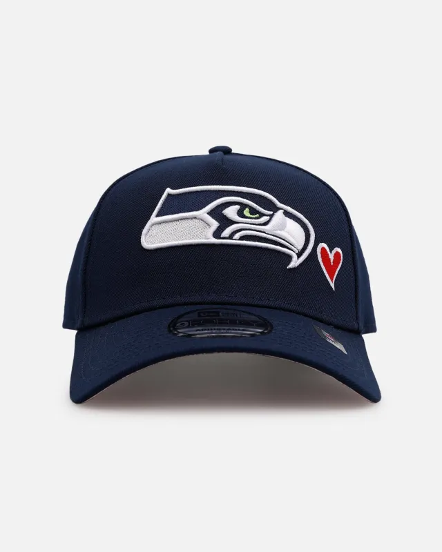 New Era Seattle Seahawks 'Team Color Hearts' 9FORTY A-Frame Snapback Official Team Color sold by Culture Kings