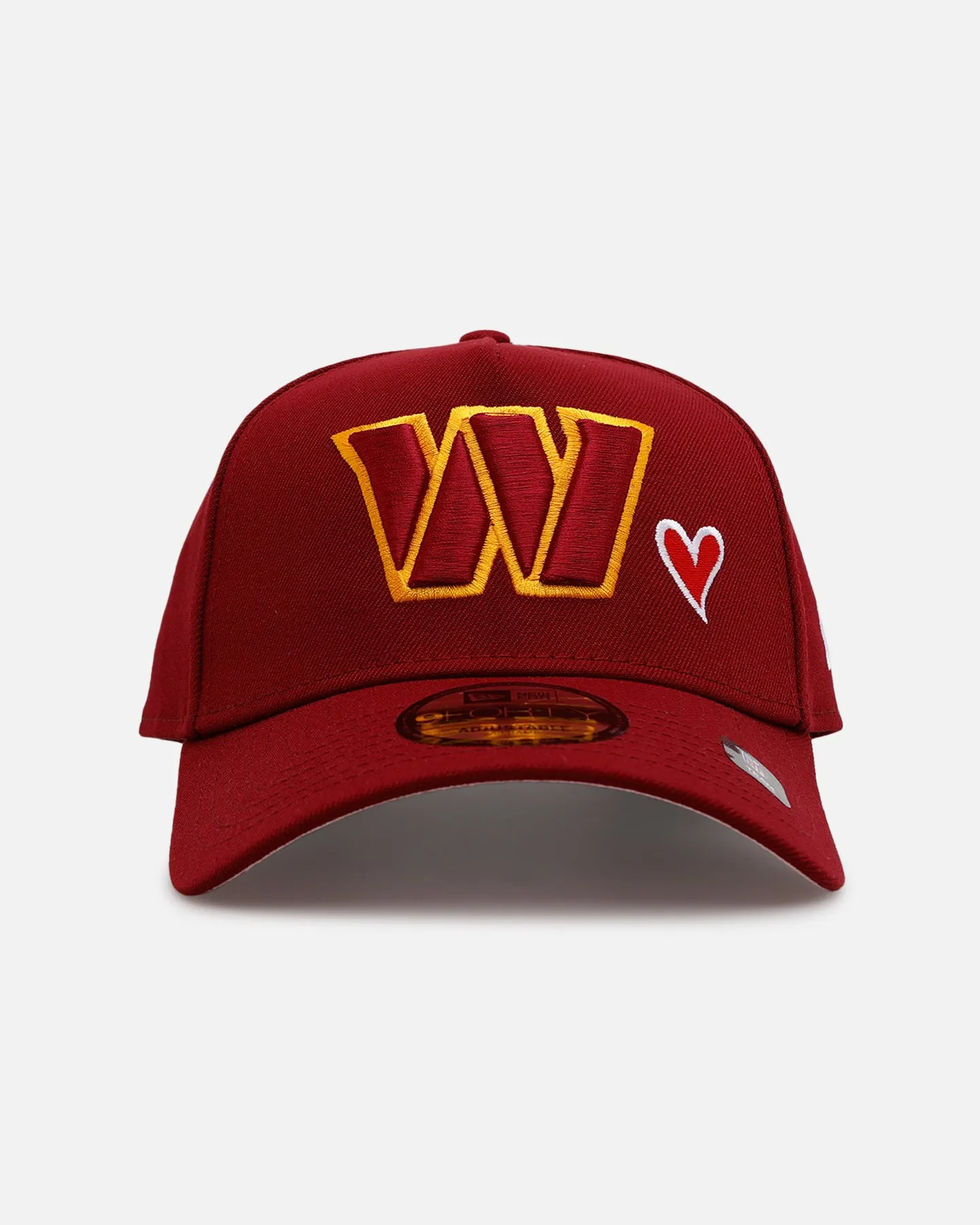 New Era Washington Commanders 'Team Color Hearts' 9FORTY A-Frame Snapback Official Team Color sold by Culture Kings