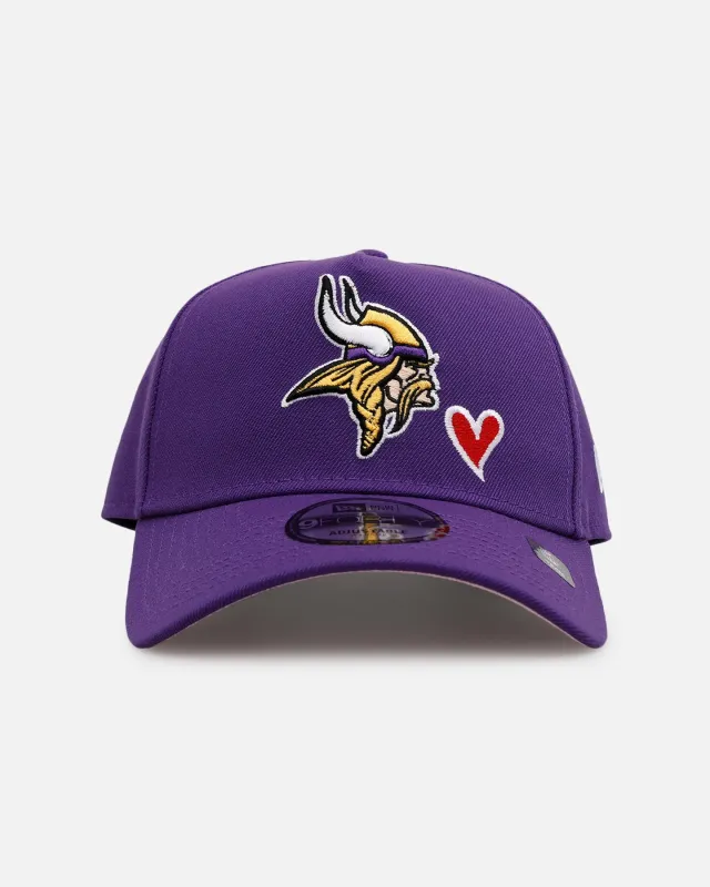 New Era Minnesota Vikings 'Team Color Hearts' 9FORTY A-Frame Snapback Official Team Color sold by Culture Kings