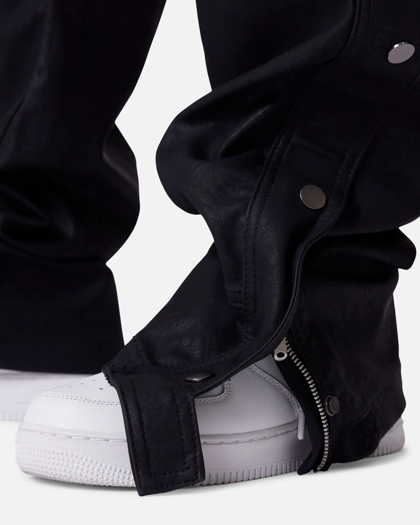 MNML Straight Leather Snap Zipper Cargo Pants Black sold by Culture Kings product image thumbnail 5