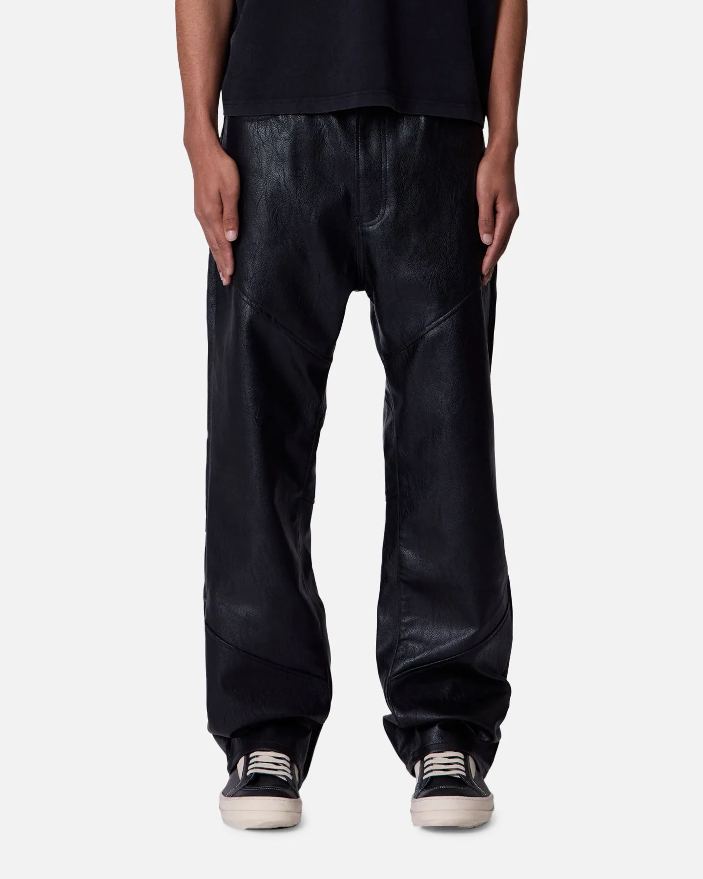 MNML Ultra Baggy Vegan Leather Pants Black sold by Culture Kings