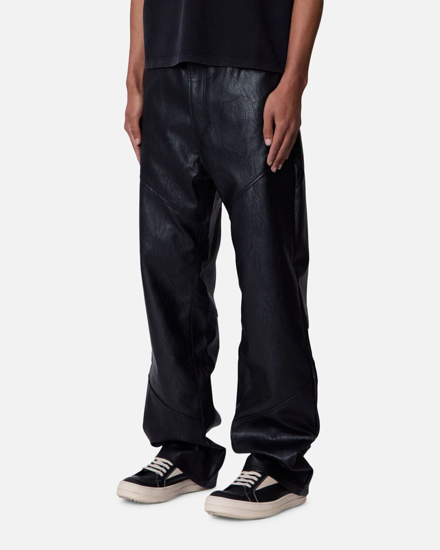 MNML Ultra Baggy Vegan Leather Pants Black sold by Culture Kings product image thumbnail 2