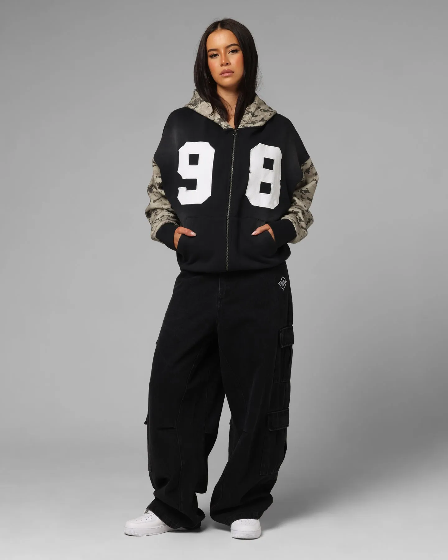 Loiter Cosmos Zip Hoodie Black/Camo sold by Culture Kings product image thumbnail 2