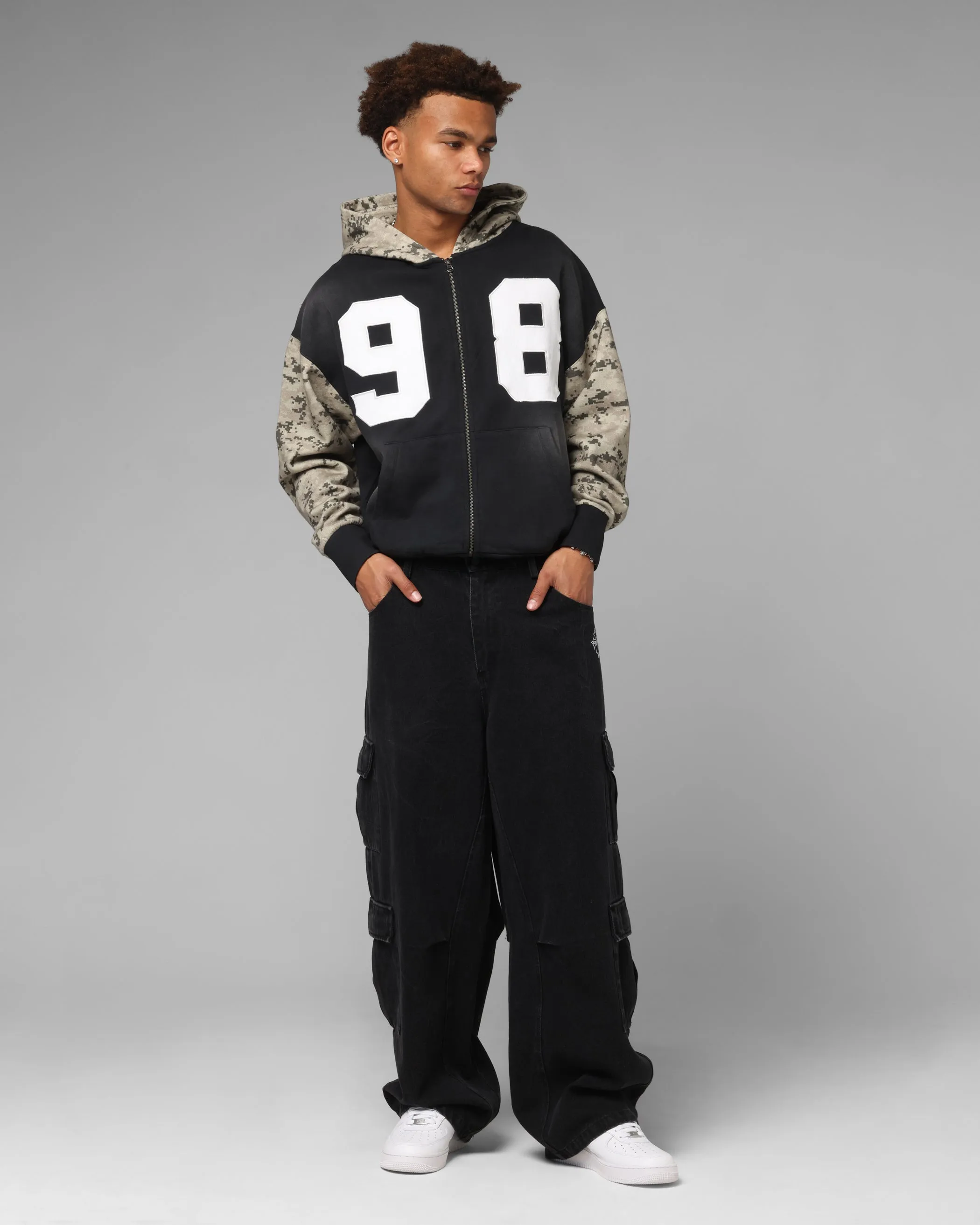 Loiter Cosmos Zip Hoodie Black/Camo sold by Culture Kings product image thumbnail 2