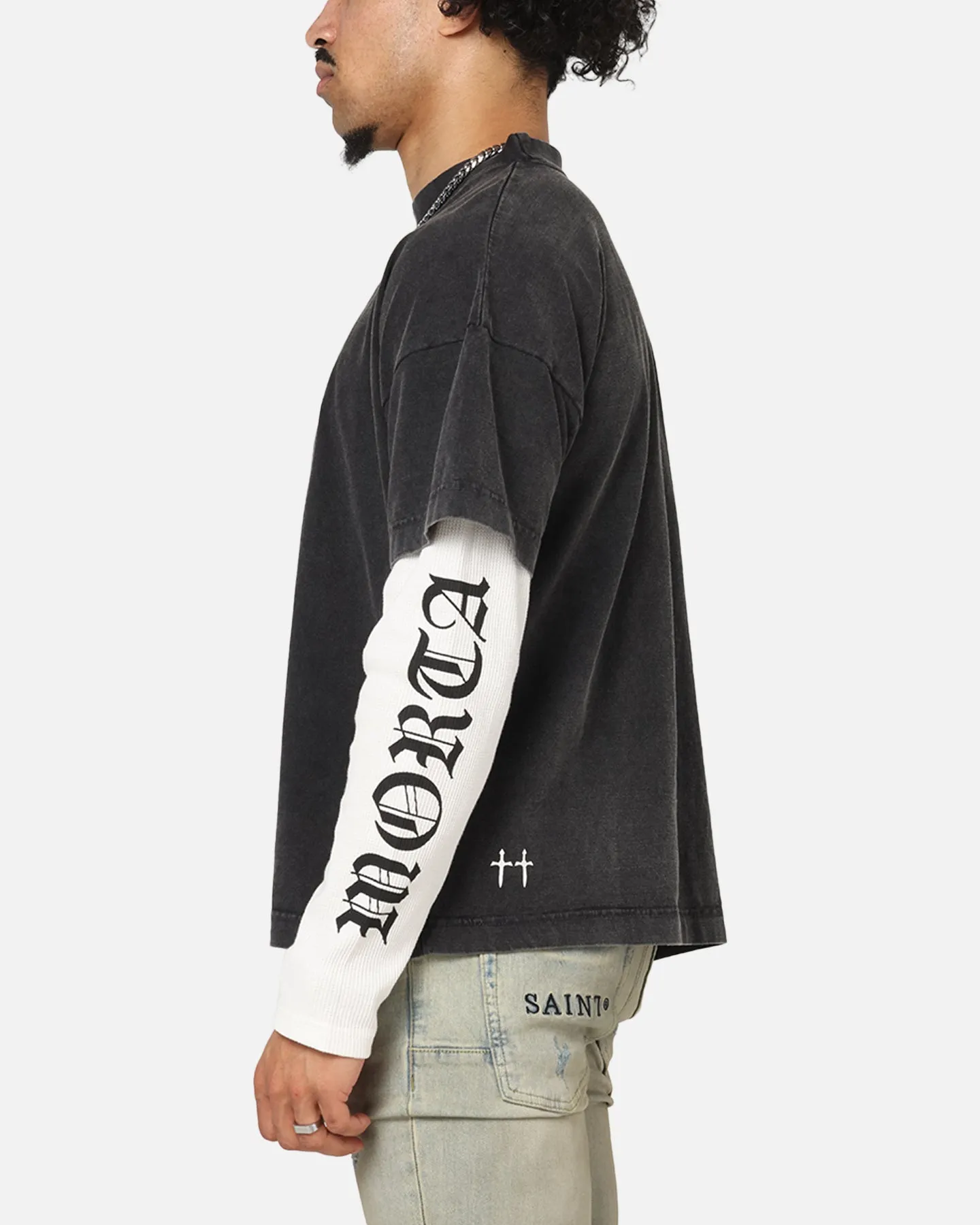 Saint Morta Kingdomcome Long Sleeve T-Shirt Vintage Black sold by Culture Kings product image thumbnail 5