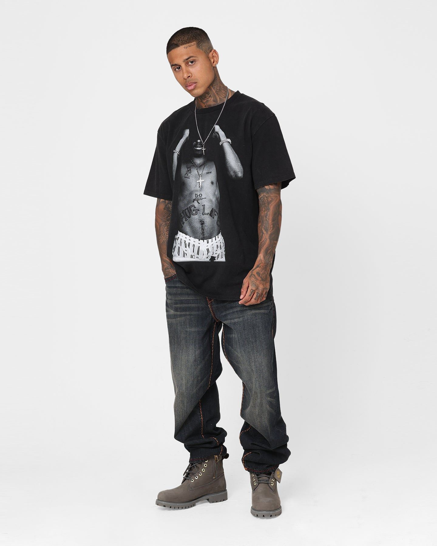 Tupac Thug Life T-Shirt Washed Black sold by Culture Kings product image thumbnail 3