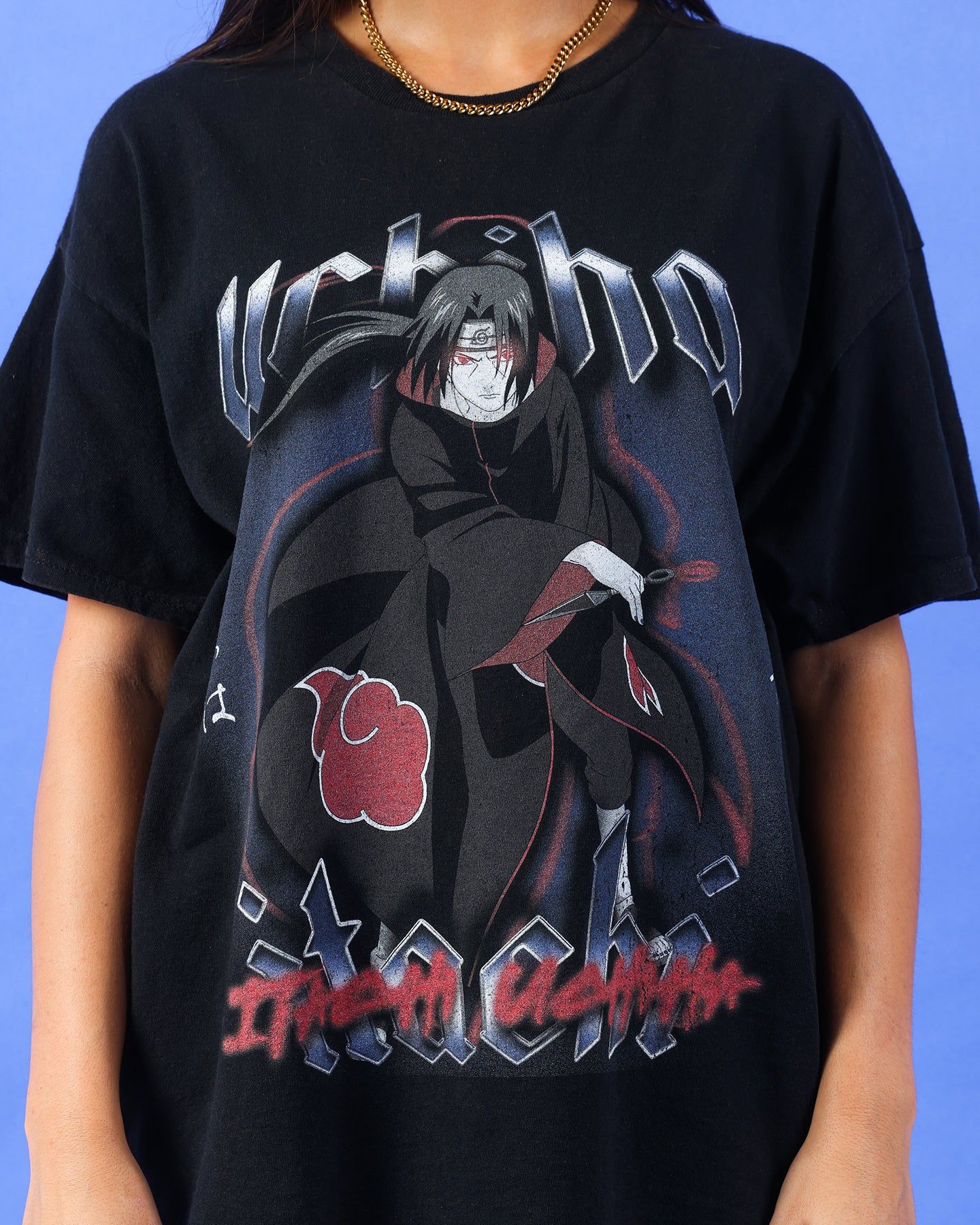 Goat Crew X Naruto Itachi Uchiha Premium Vintage T-Shirt Vintage Black sold by Culture Kings product image thumbnail 3