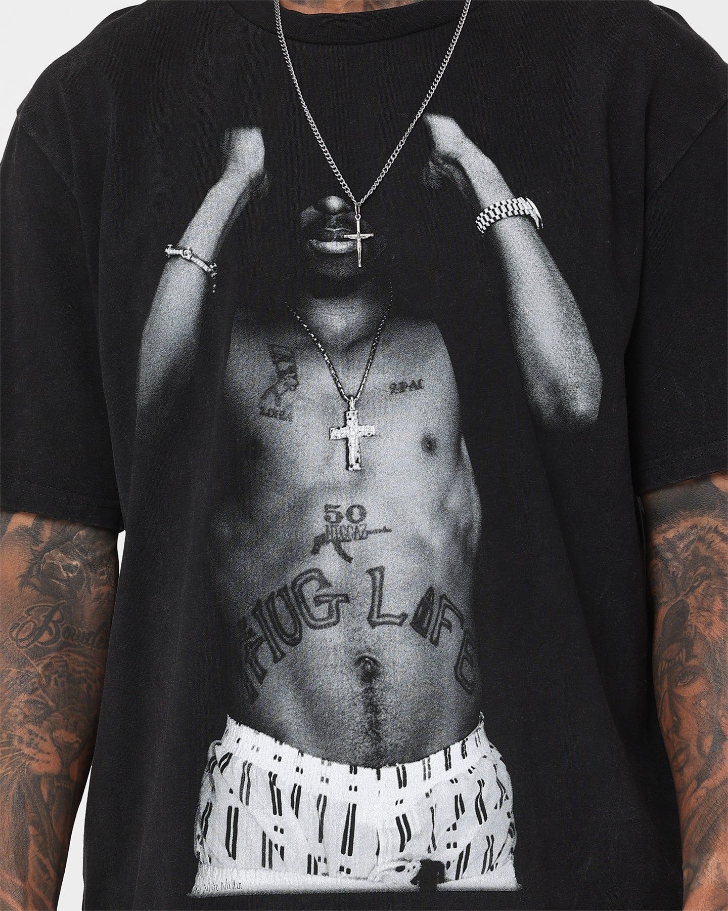 Tupac Thug Life T-Shirt Washed Black sold by Culture Kings product image thumbnail 4