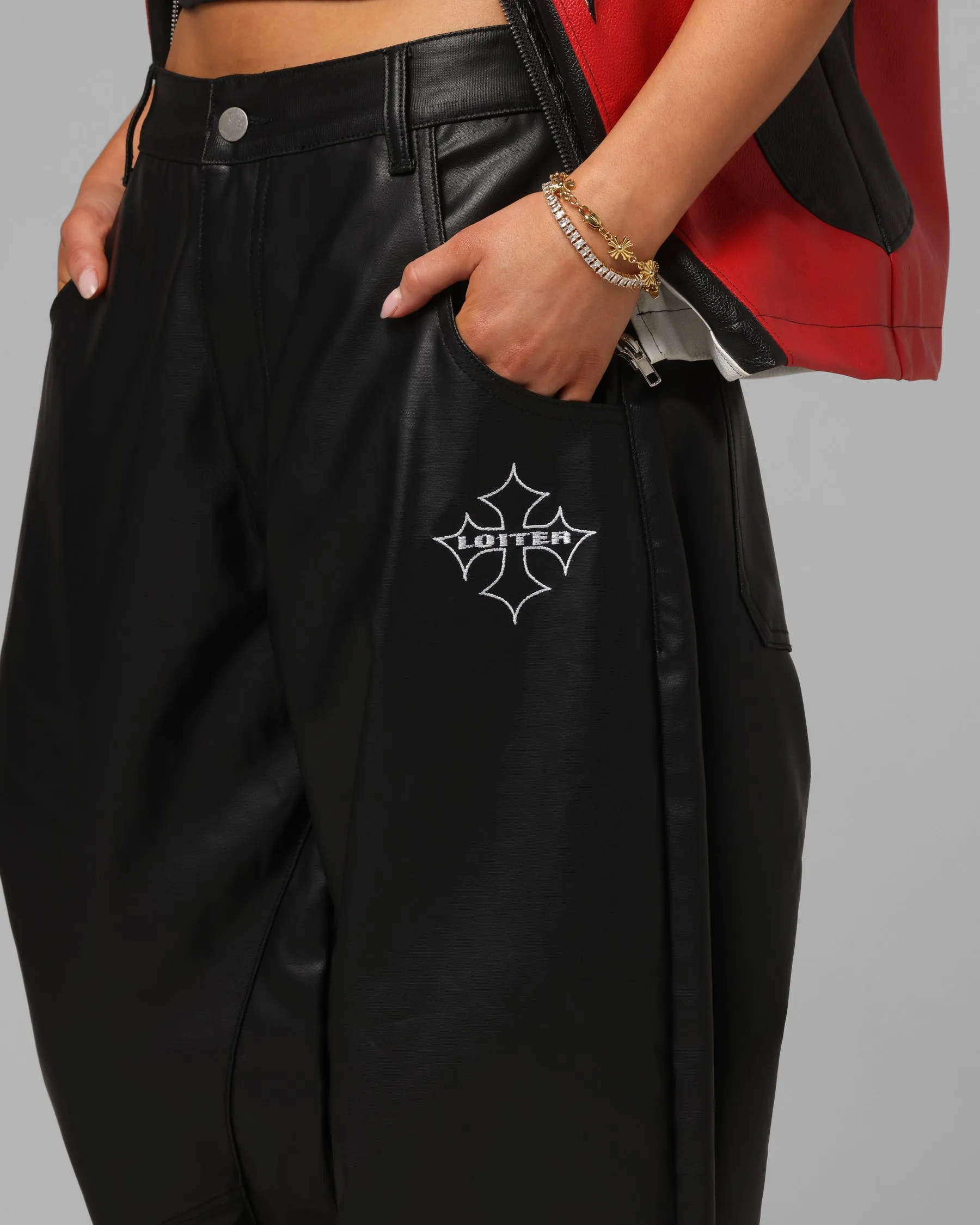 Loiter F-16 Balloon Jeans Black Wax sold by Culture Kings product image thumbnail 3