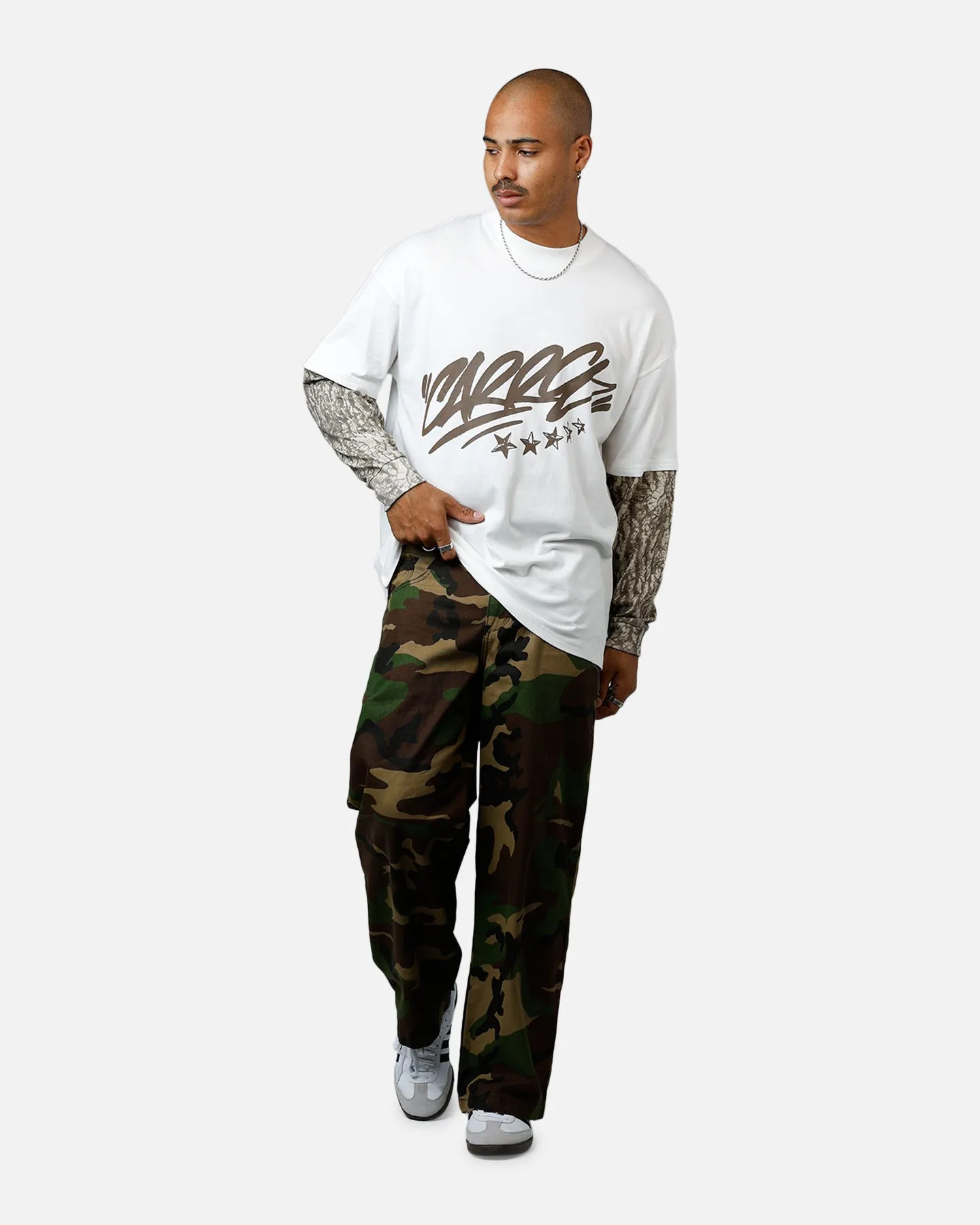 Carre Graffiti Layered Long Sleeve T-Shirt Off White sold by Culture Kings product image thumbnail 3