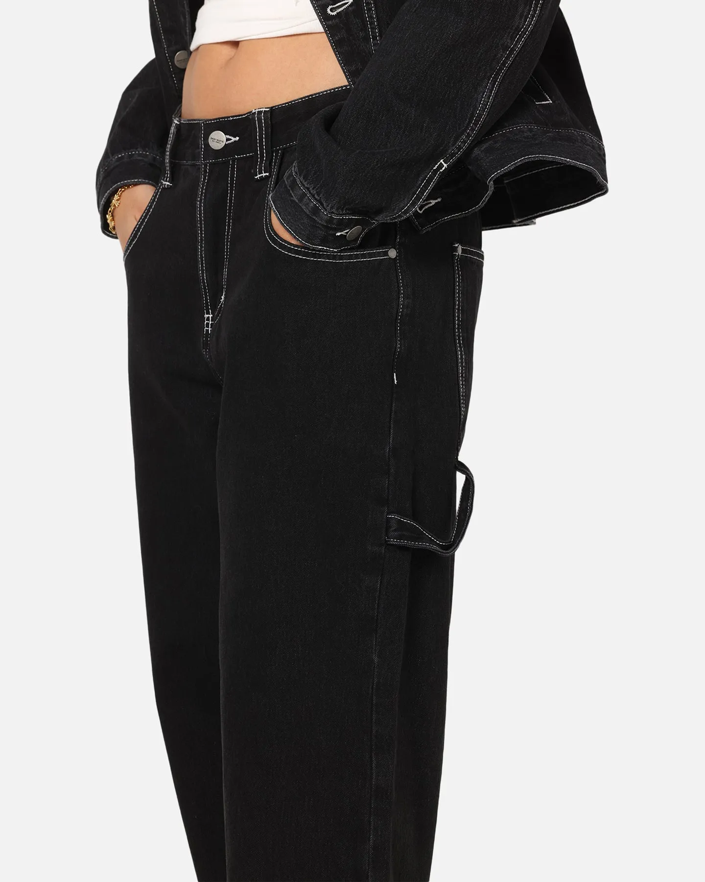 Saint Morta Amplus Fray Carpenter Jeans Contrast Black sold by Culture Kings product image thumbnail 4