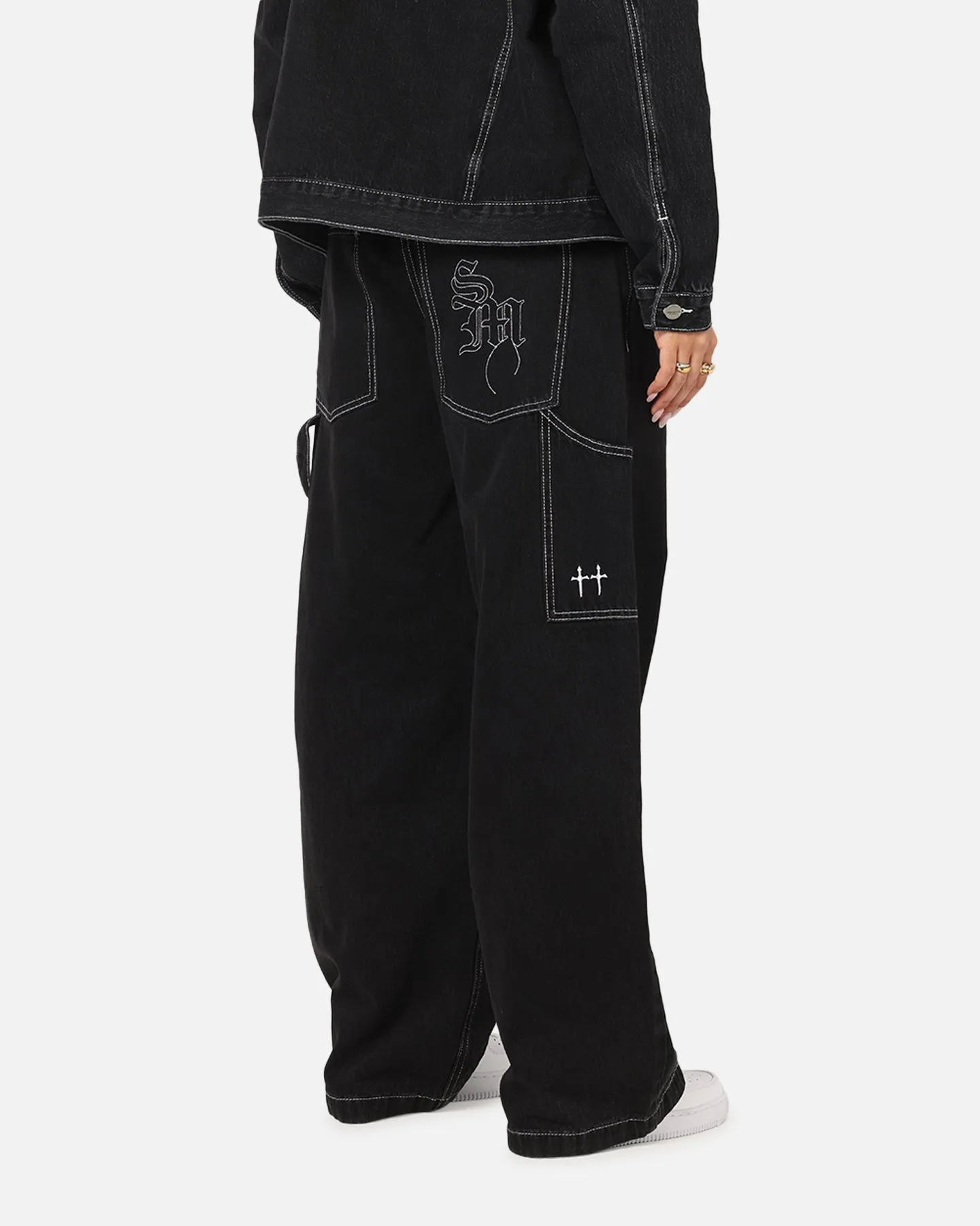 Saint Morta Amplus Fray Carpenter Jeans Contrast Black sold by Culture Kings