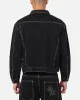 Saint Morta Fray Trucker Denim Jacket Contrast Black sold by Culture Kings